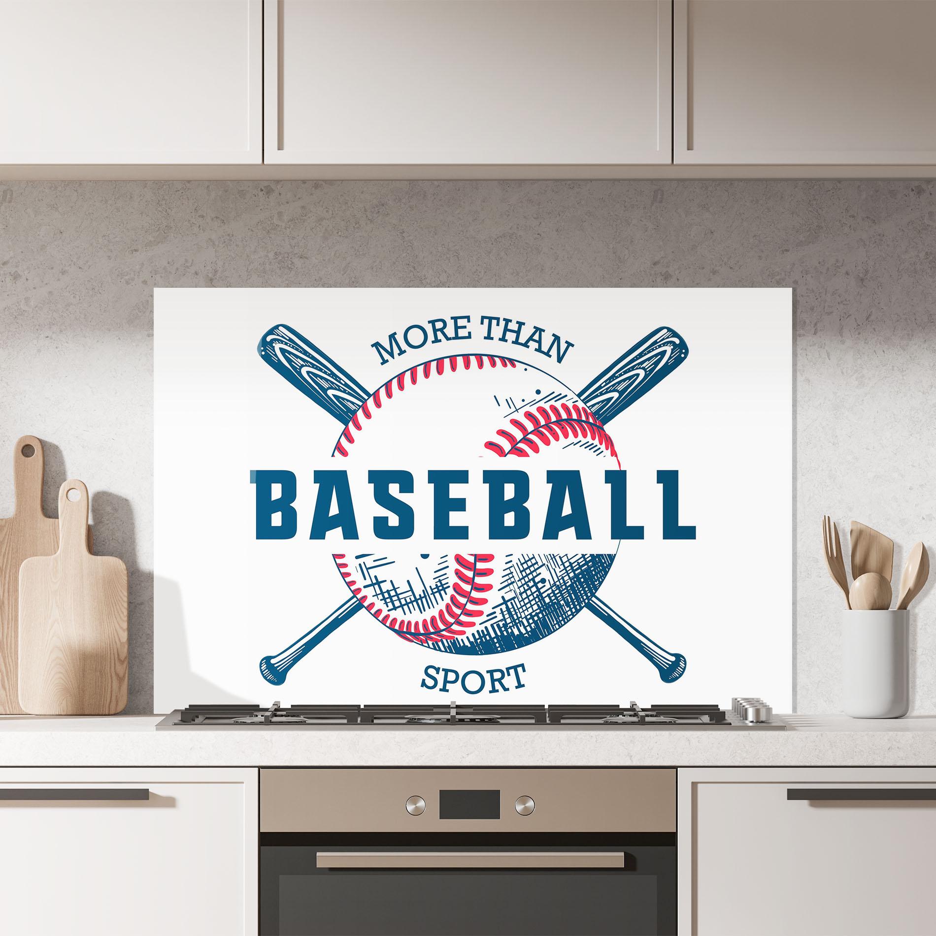 Panou Sticla Bucatarie Baseball Sport mockup 7