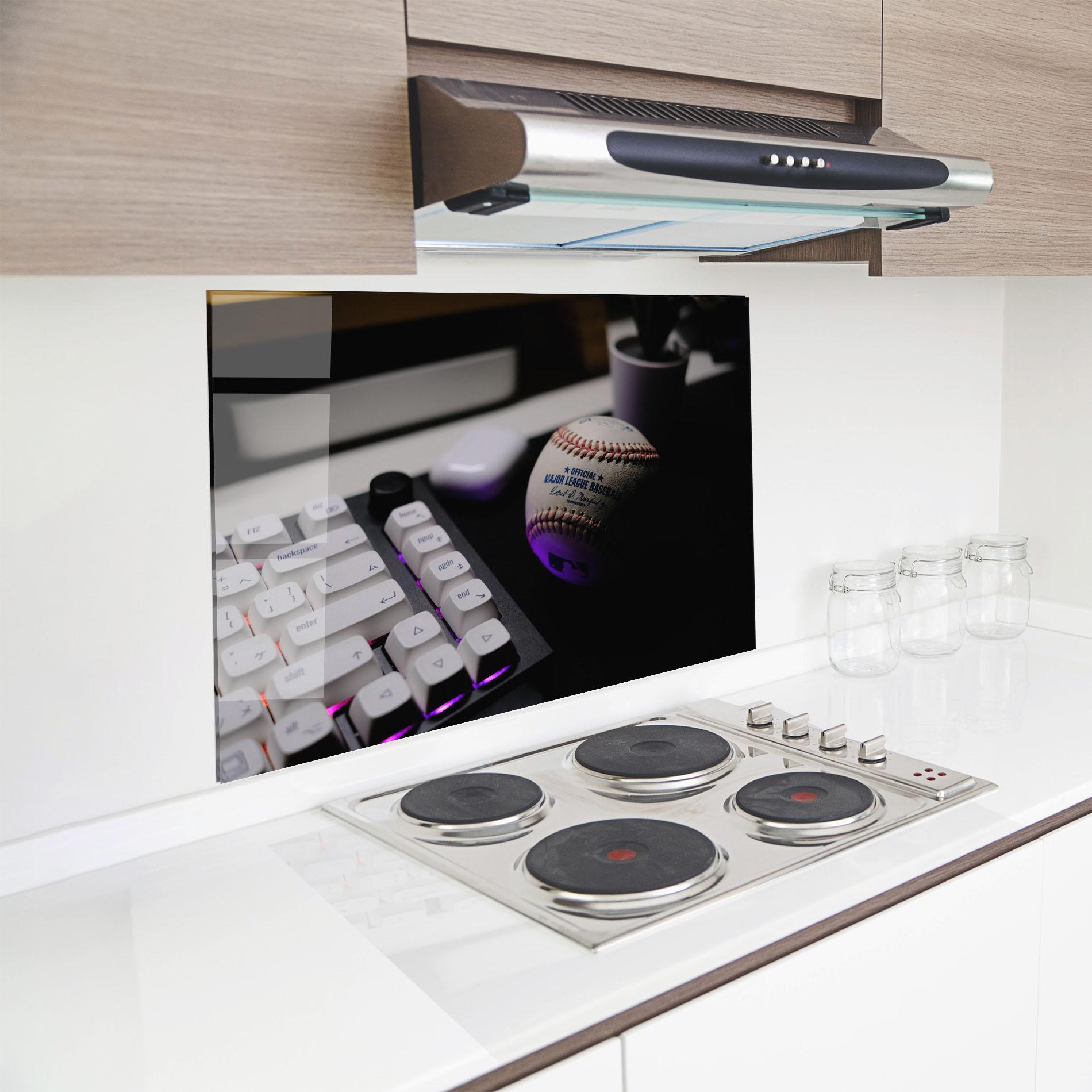 Panou Sticla Bucatarie Baseball Ball Gaming mockup 8