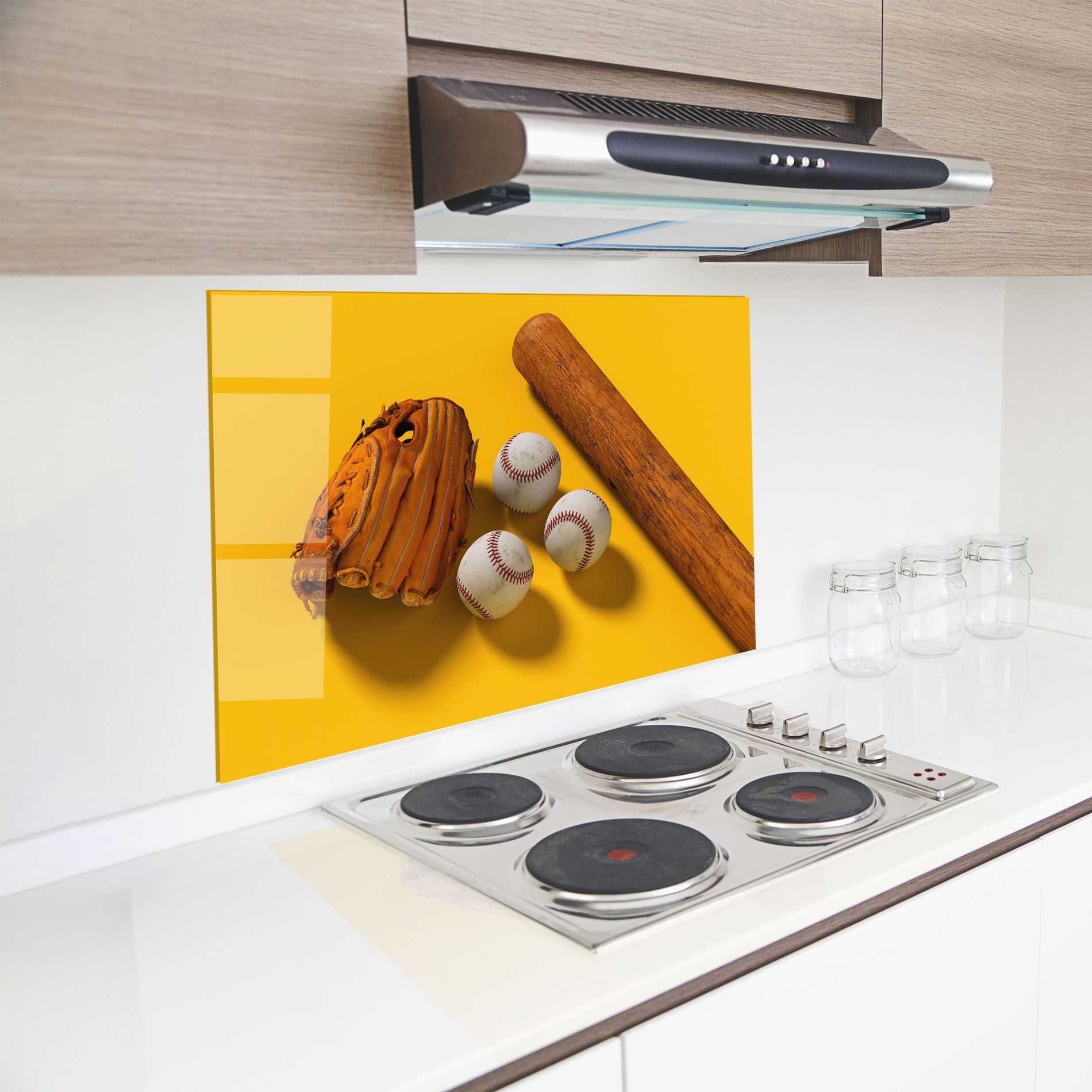 Baseball Set On Yellow mockup 8