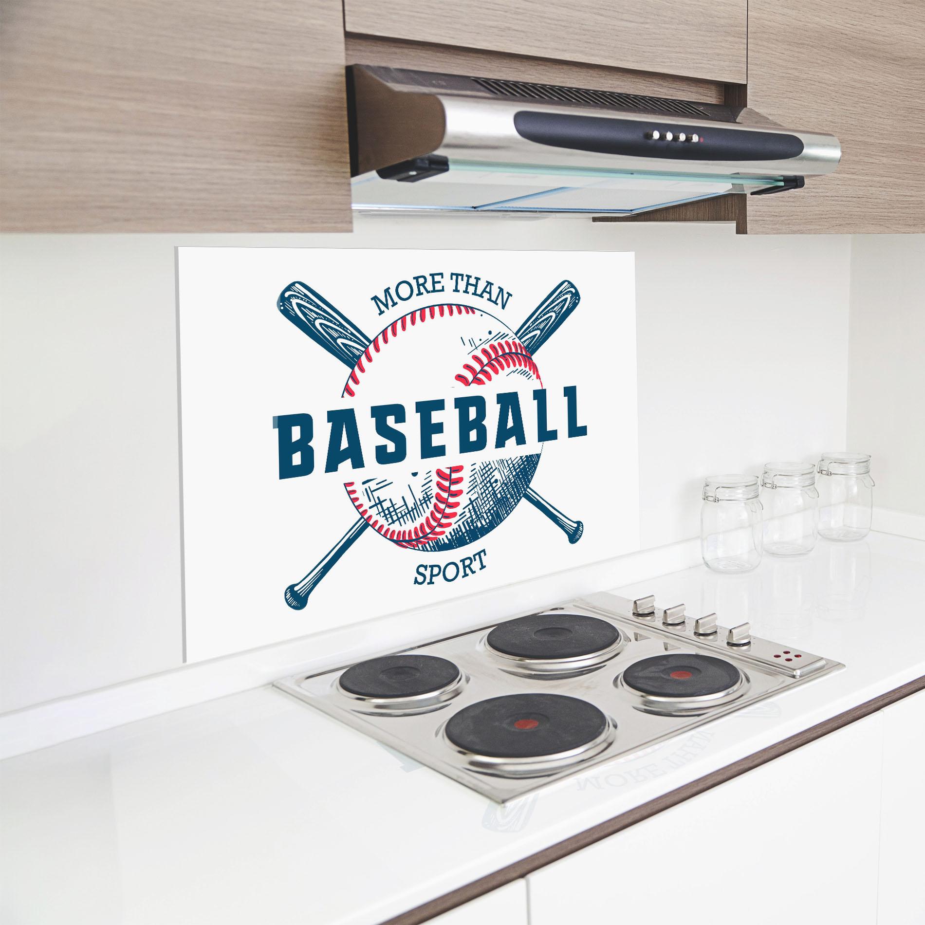 Panou Sticla Bucatarie Baseball Sport mockup 8