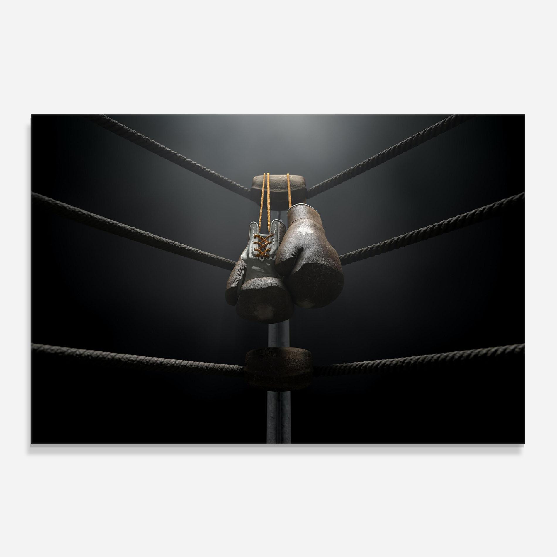 Panou Sticla Bucatarie Black Boxing Glove mockup 0