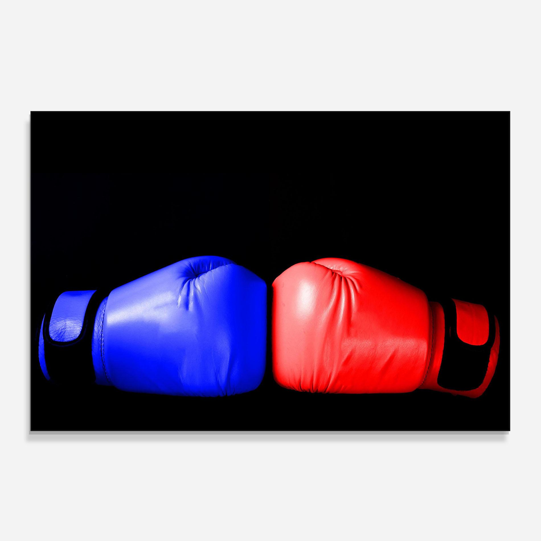 Panou Sticla Bucatarie Boxing Blue Red Glove mockup 0