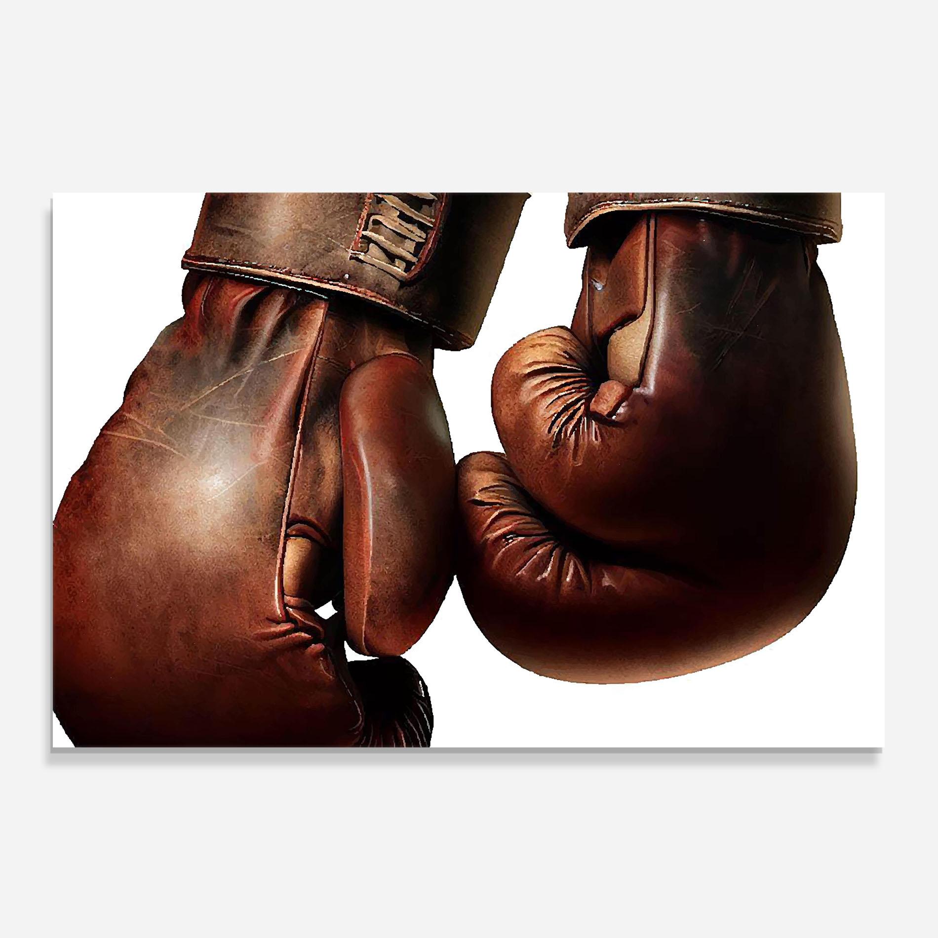 Panou Sticla Bucatarie Boxing Brown Gloves mockup 0