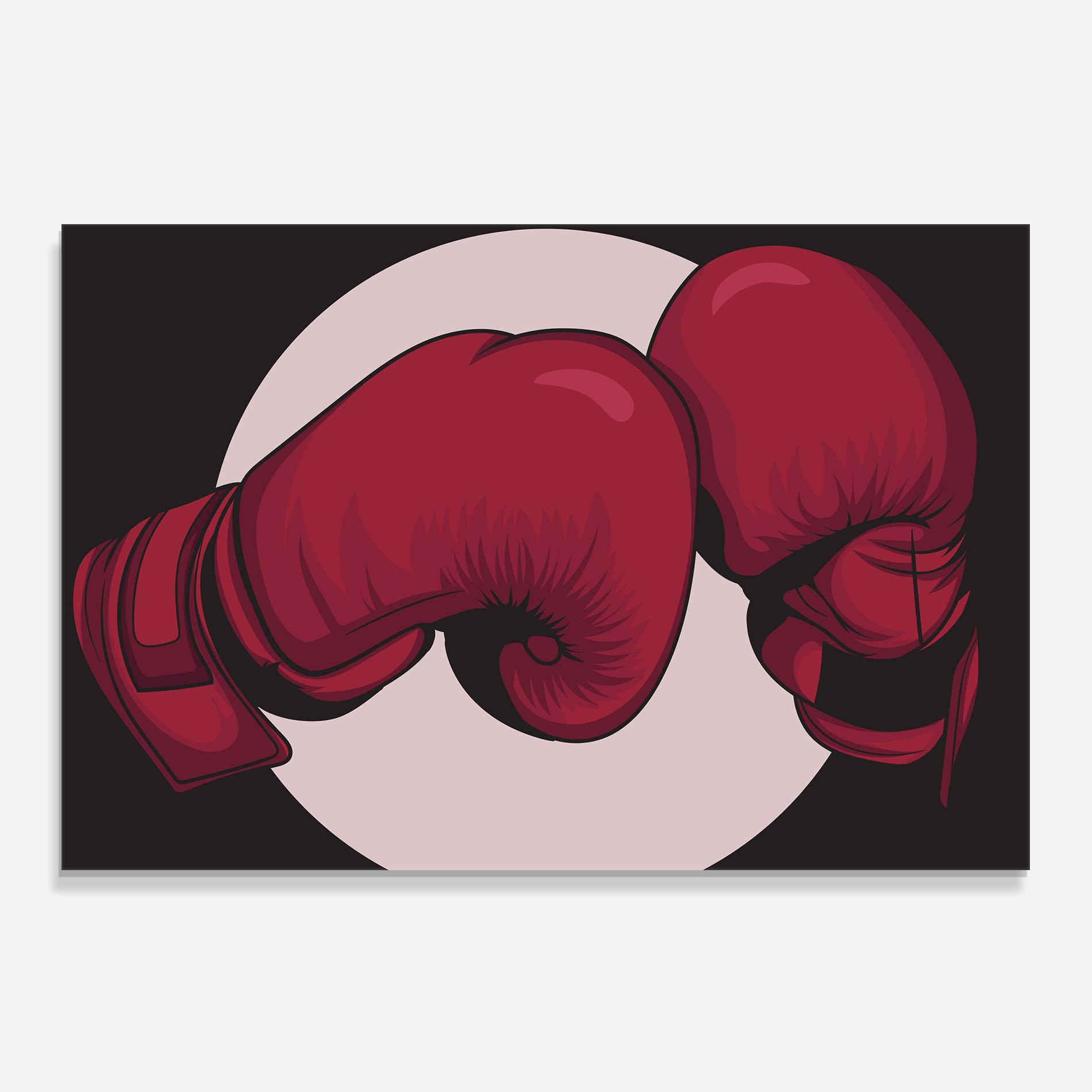 Panou Sticla Bucatarie Boxing Cream Circle mockup 0