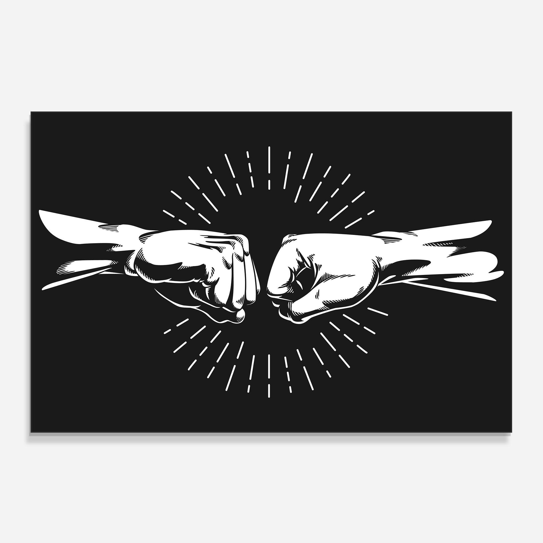 Panou Sticla Bucatarie Grey Handshake Box mockup 0