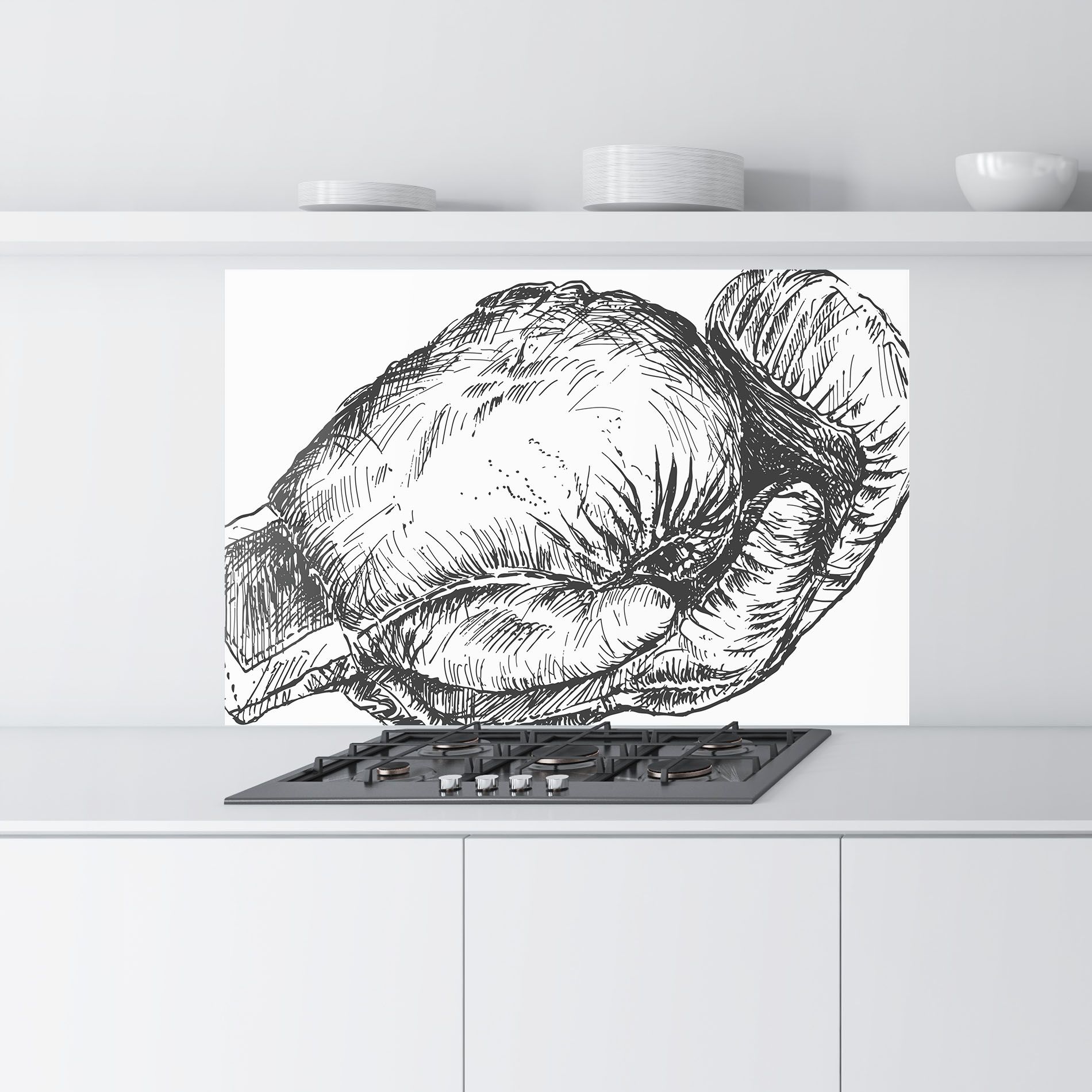 Grey Line Glove mockup 9