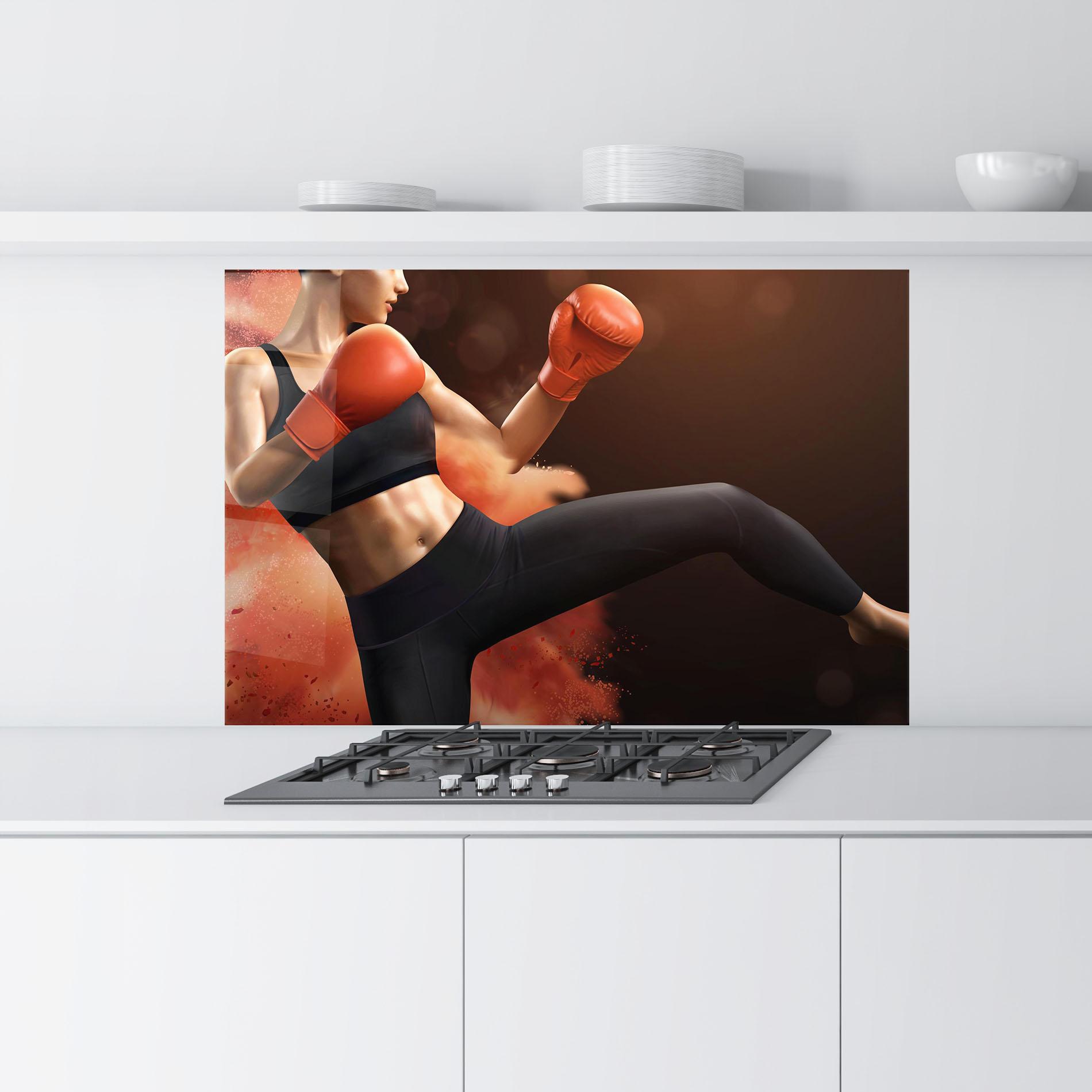 Panou Sticla Bucatarie Woman Box mockup 9