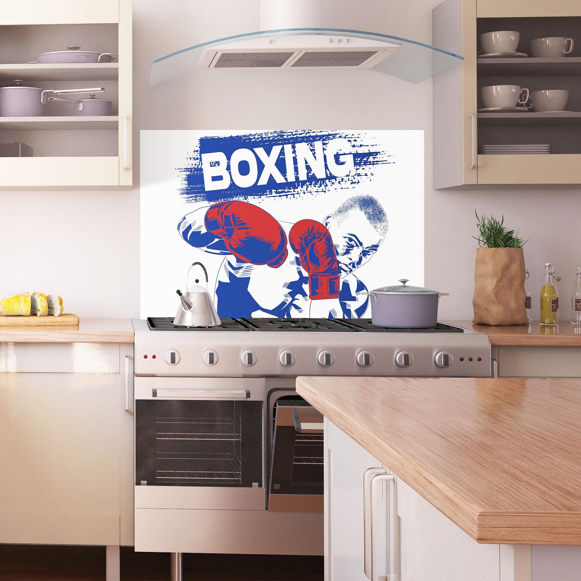 Panou Sticla Bucatarie Blue Boxing mockup 1