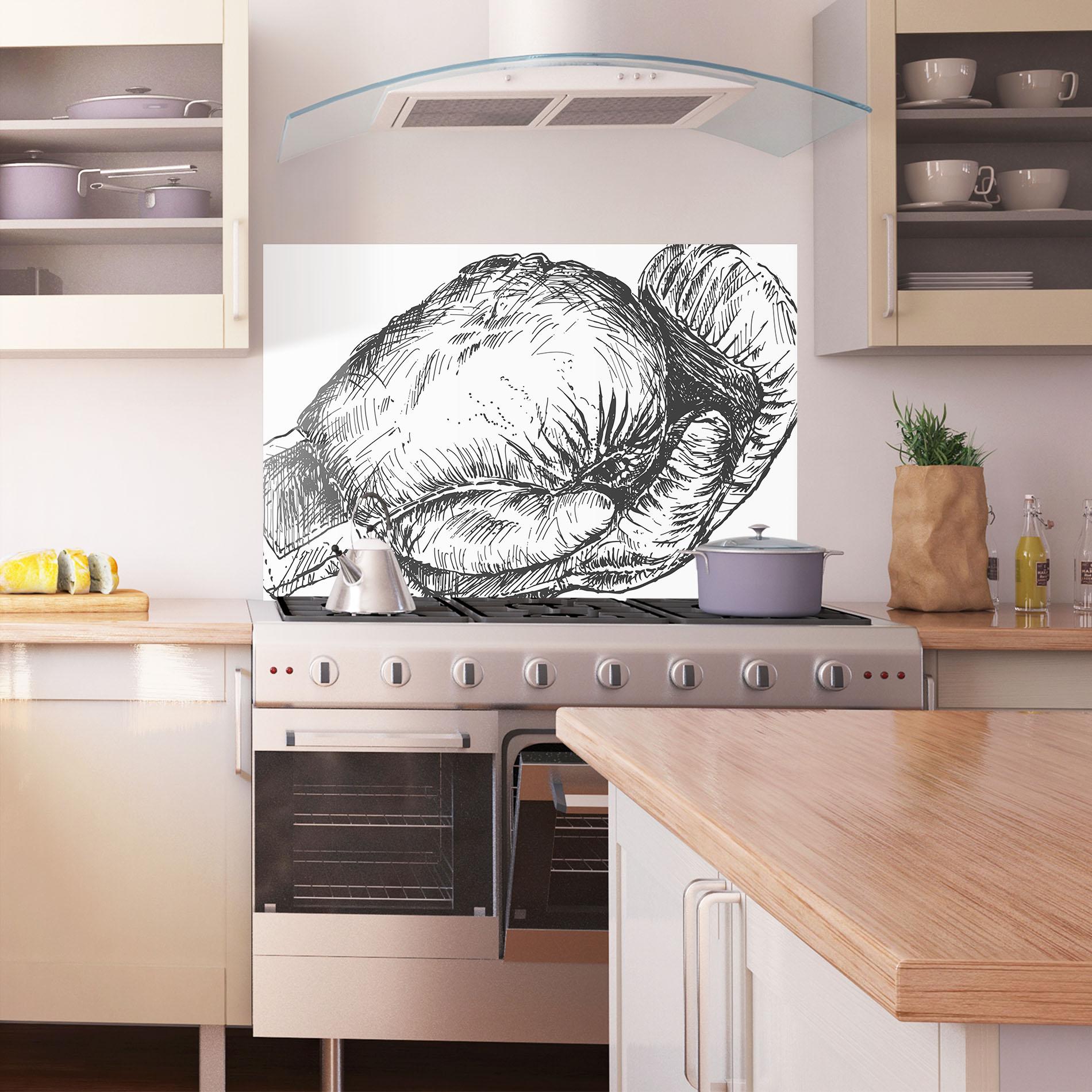 Panou Sticla Bucatarie Grey Line Glove mockup 1