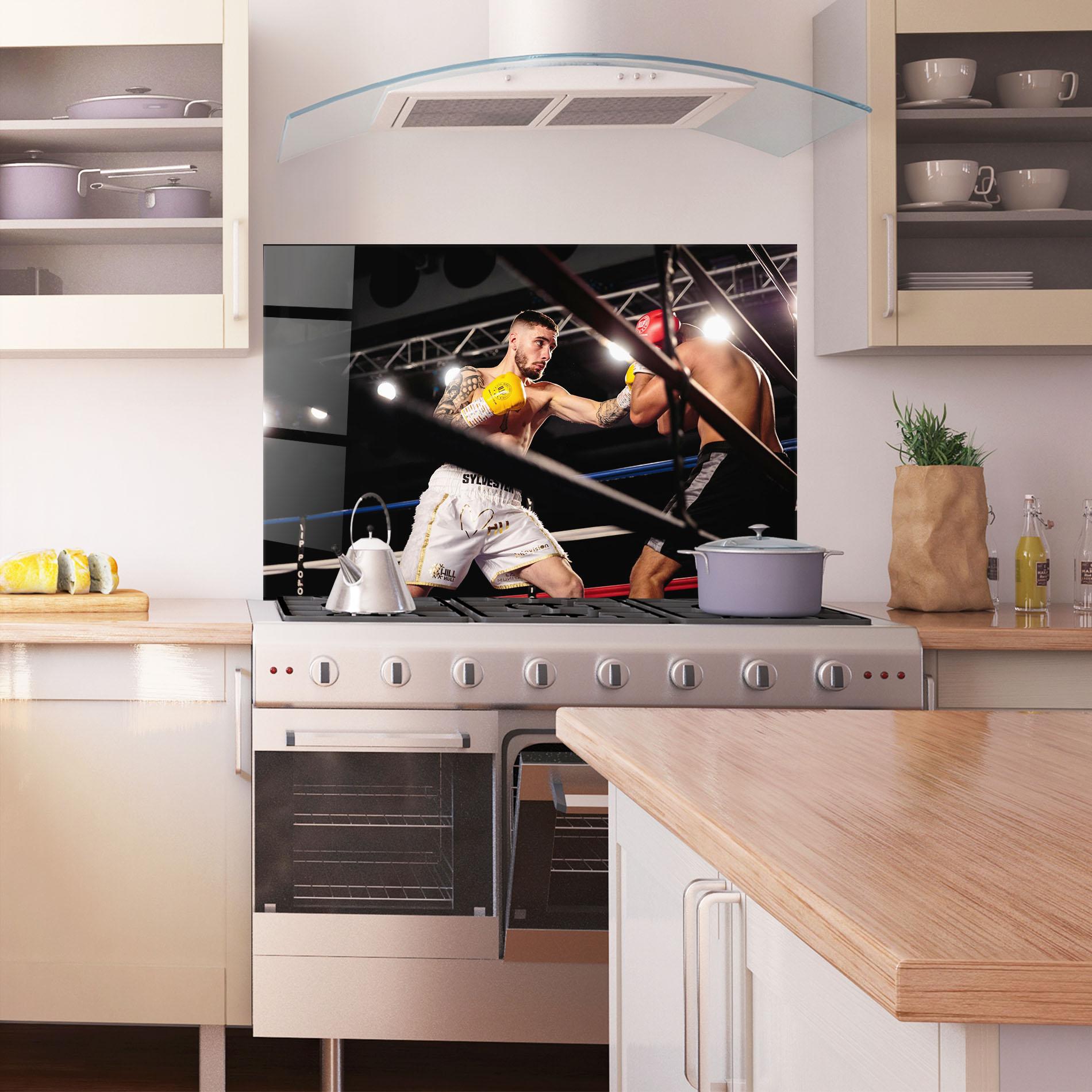 Panou Sticla Bucatarie Yellow Gloves mockup 1