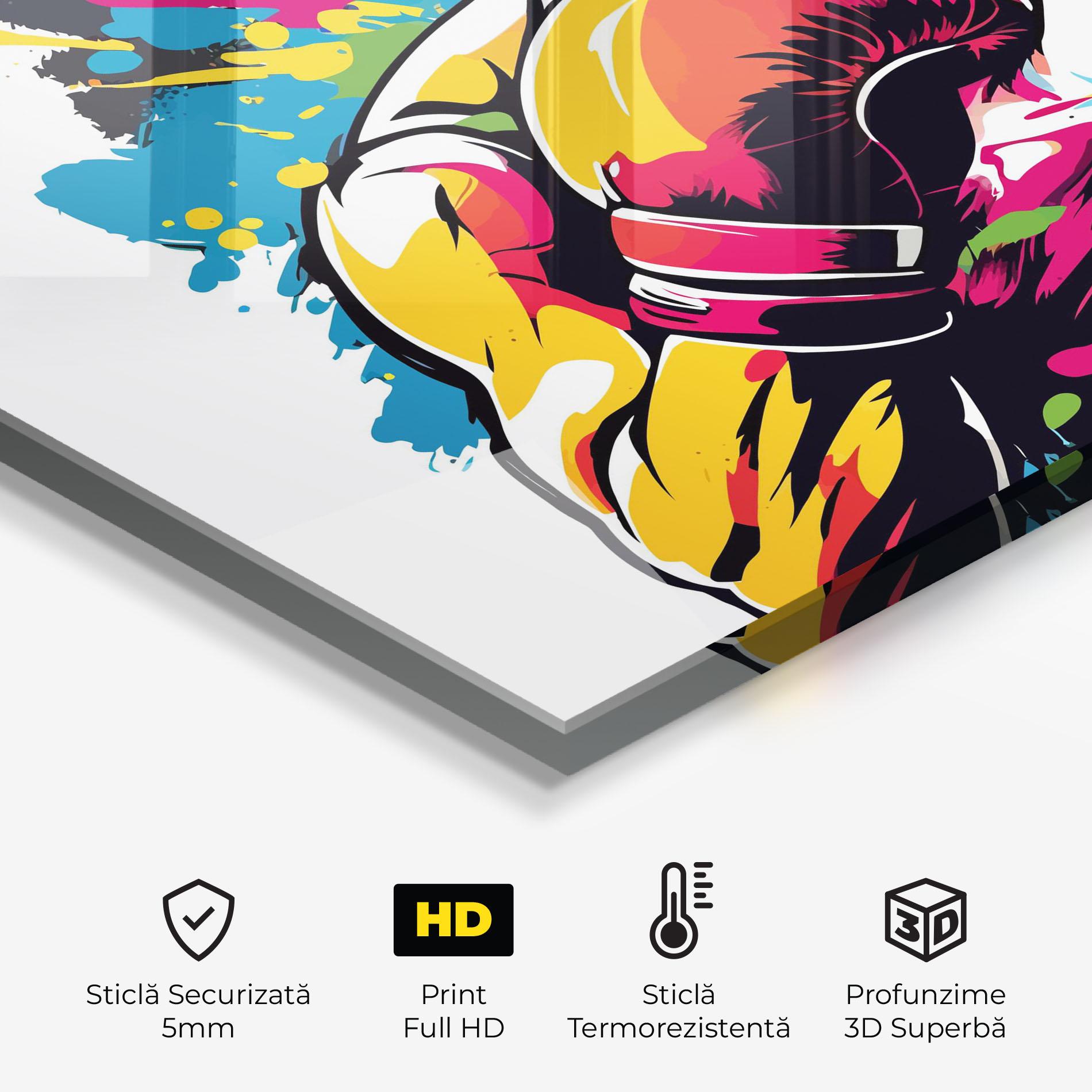 Panou Sticla Bucatarie Boxing Illustration mockup 2