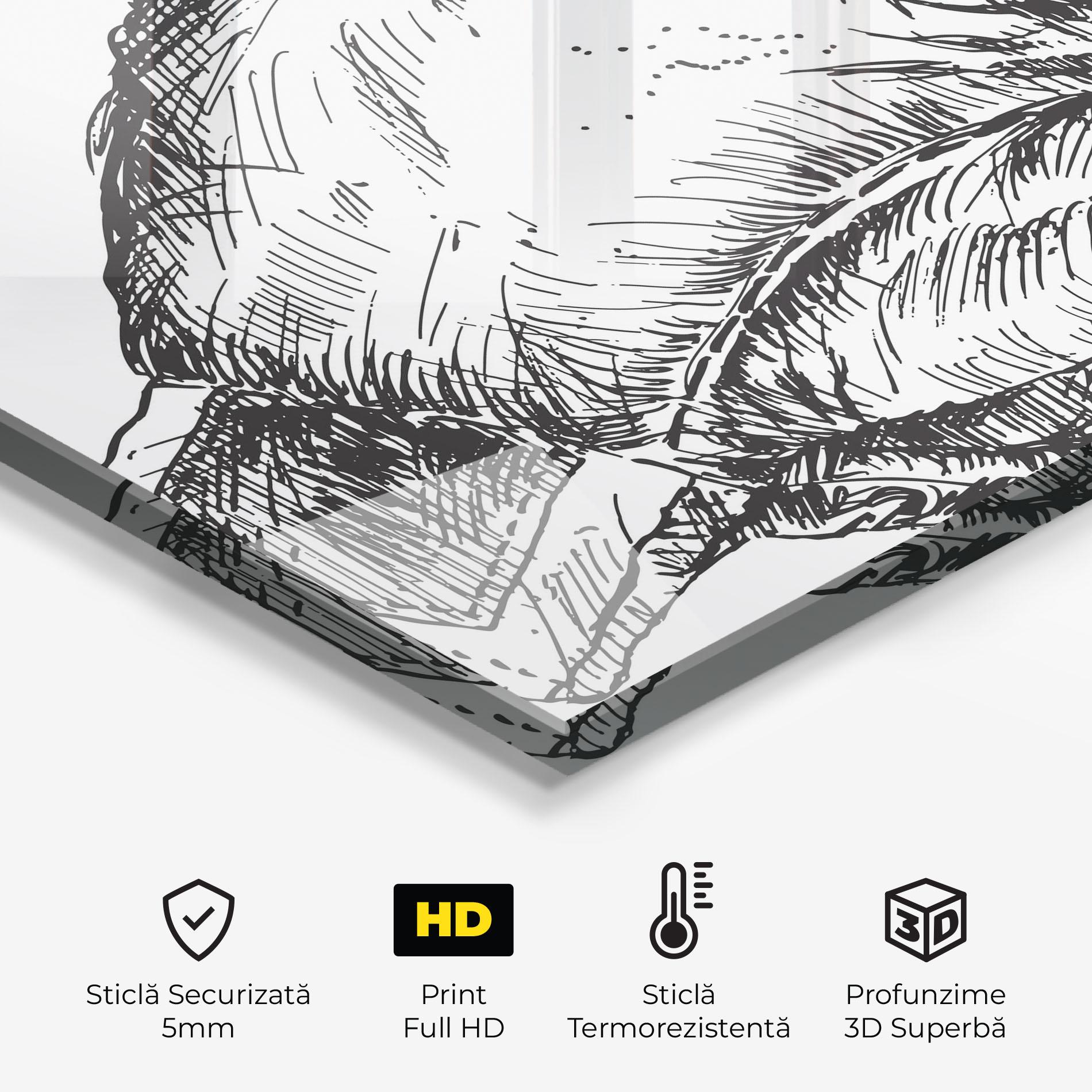 Panou Sticla Bucatarie Grey Line Glove mockup 2