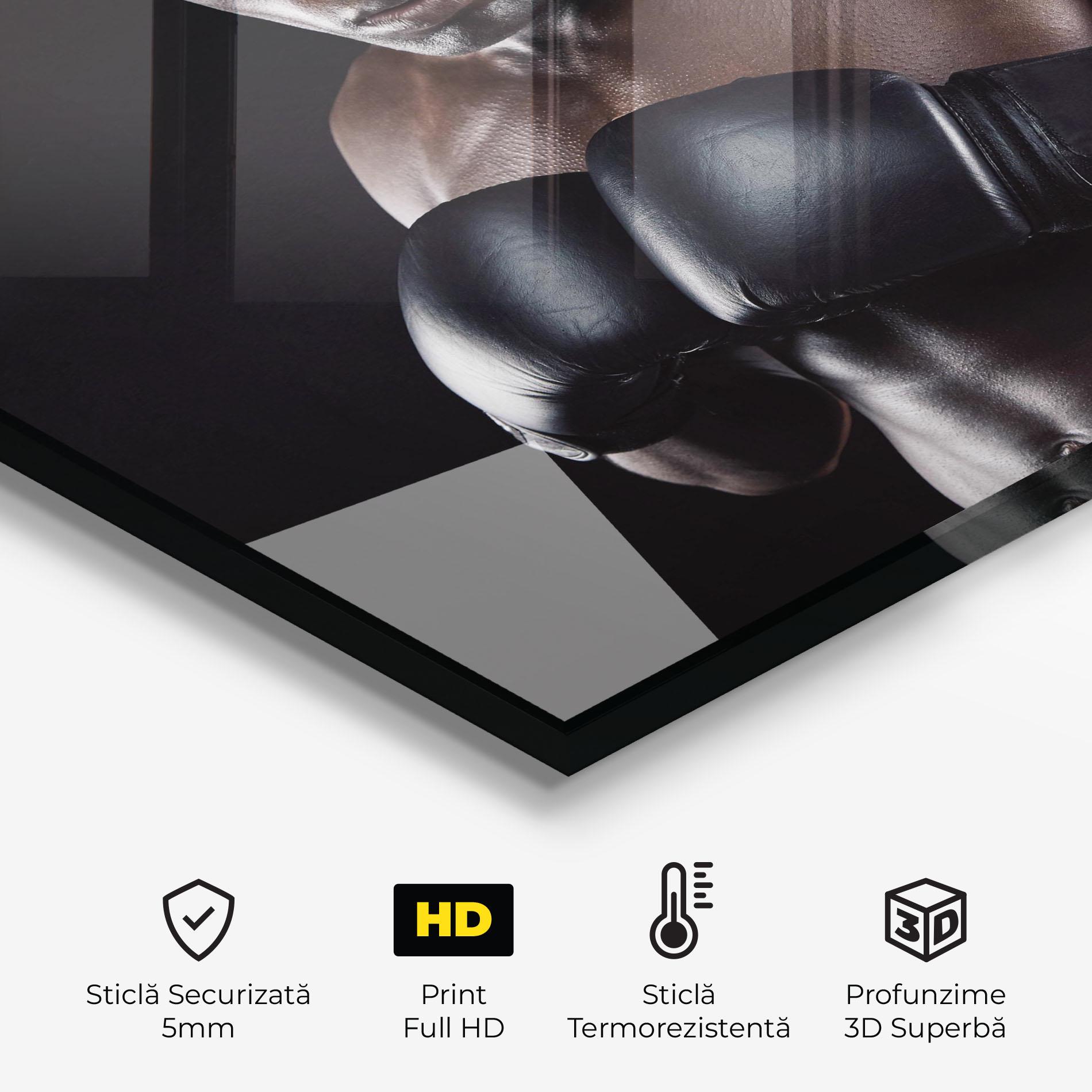 Panou Sticla Bucatarie Powerful Fighter mockup 2