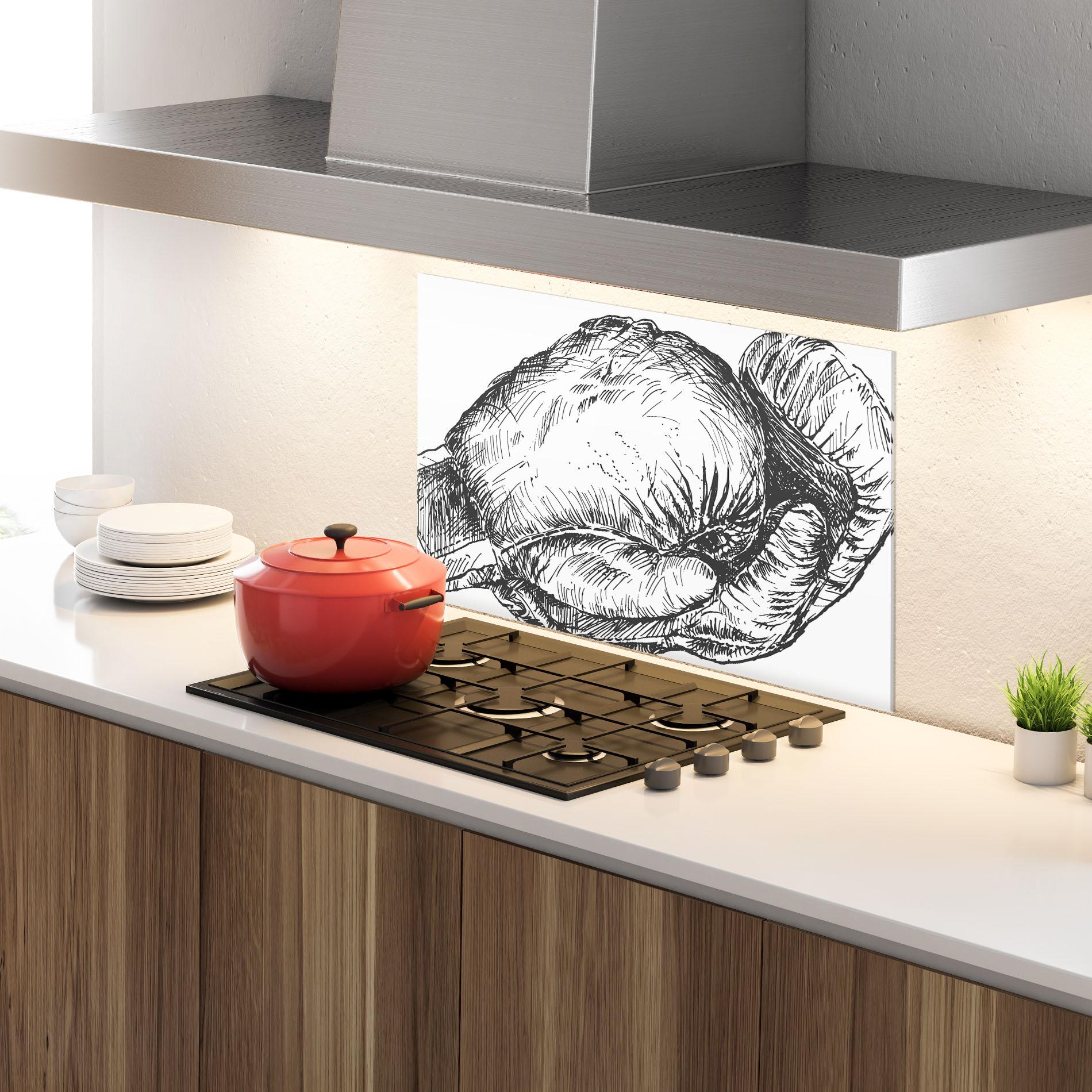 Panou Sticla Bucatarie Grey Line Glove mockup 4