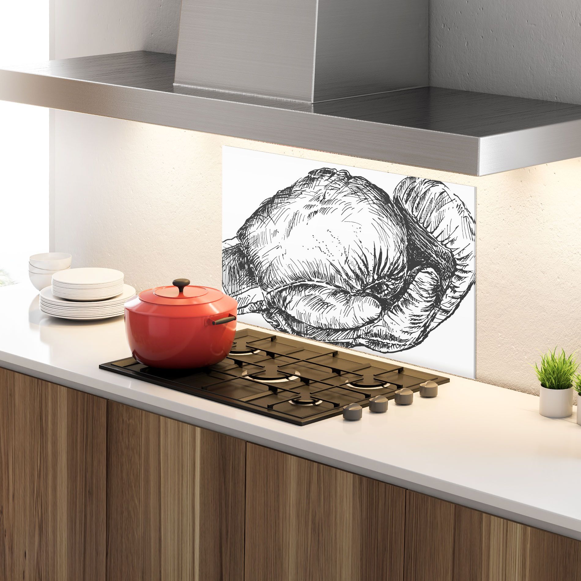 Grey Line Glove mockup 4