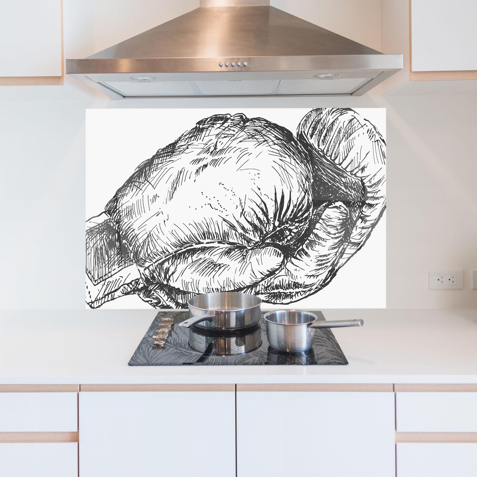 Panou Sticla Bucatarie Grey Line Glove mockup 5