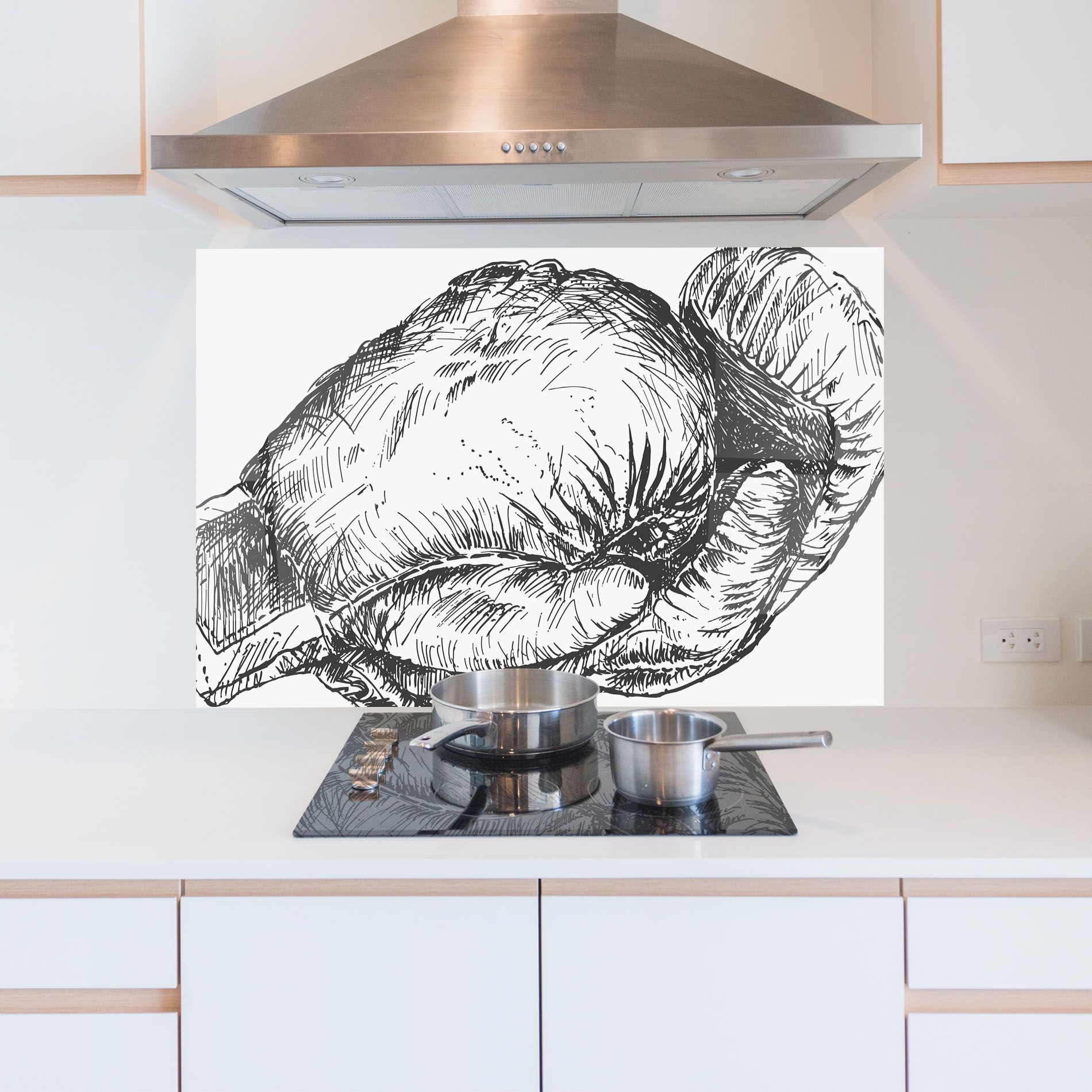 Grey Line Glove mockup 5