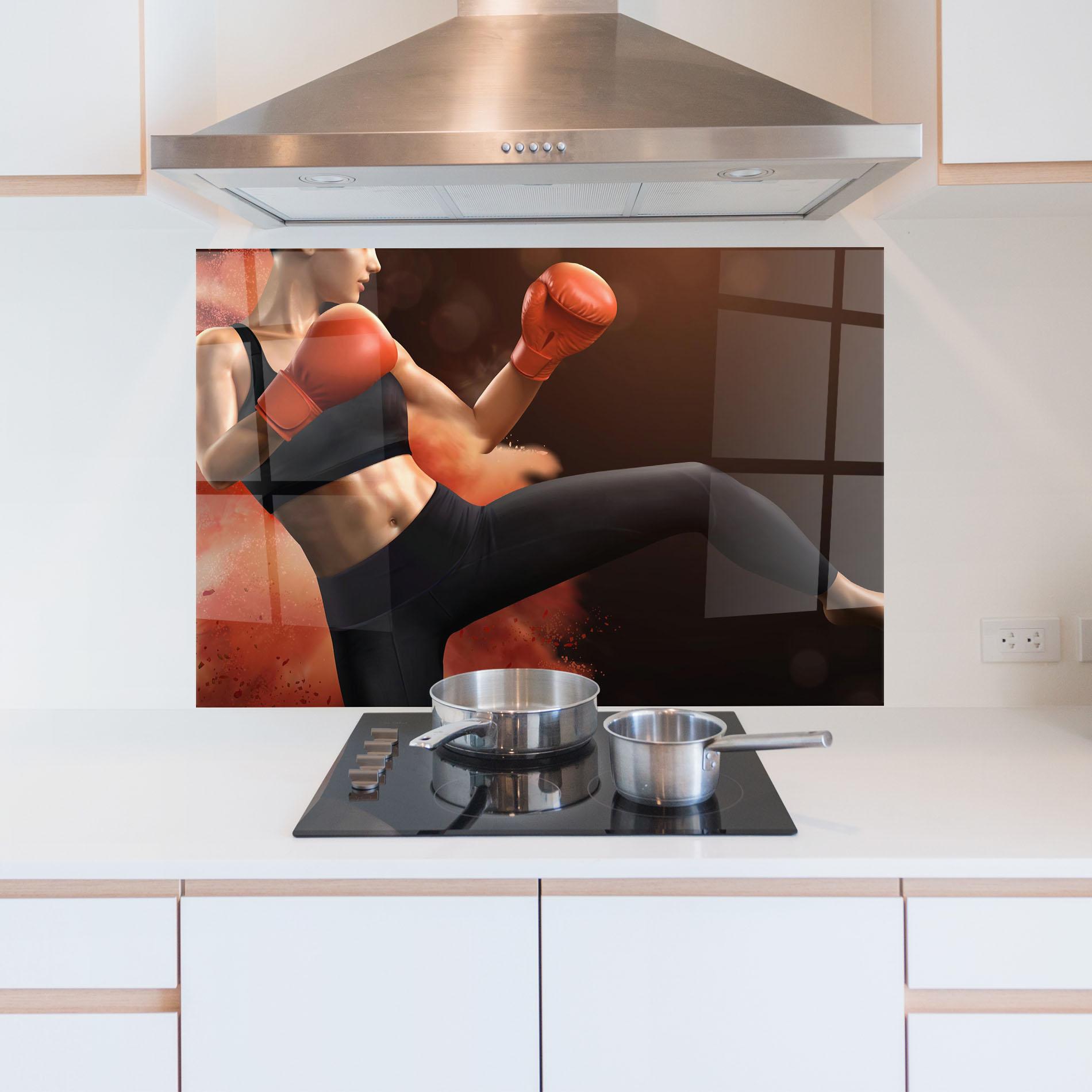 Panou Sticla Bucatarie Woman Box mockup 5