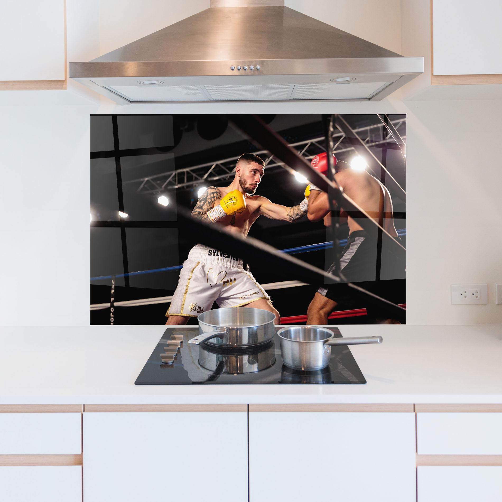 Panou Sticla Bucatarie Yellow Gloves mockup 5