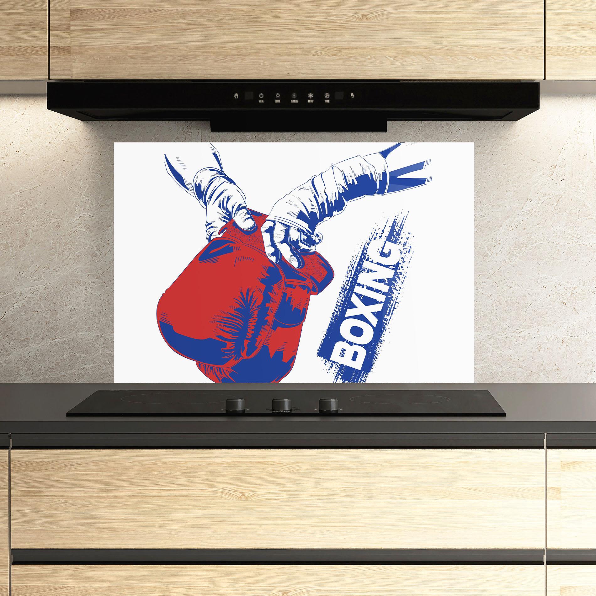 Panou Sticla Bucatarie Boxing Blue mockup 3