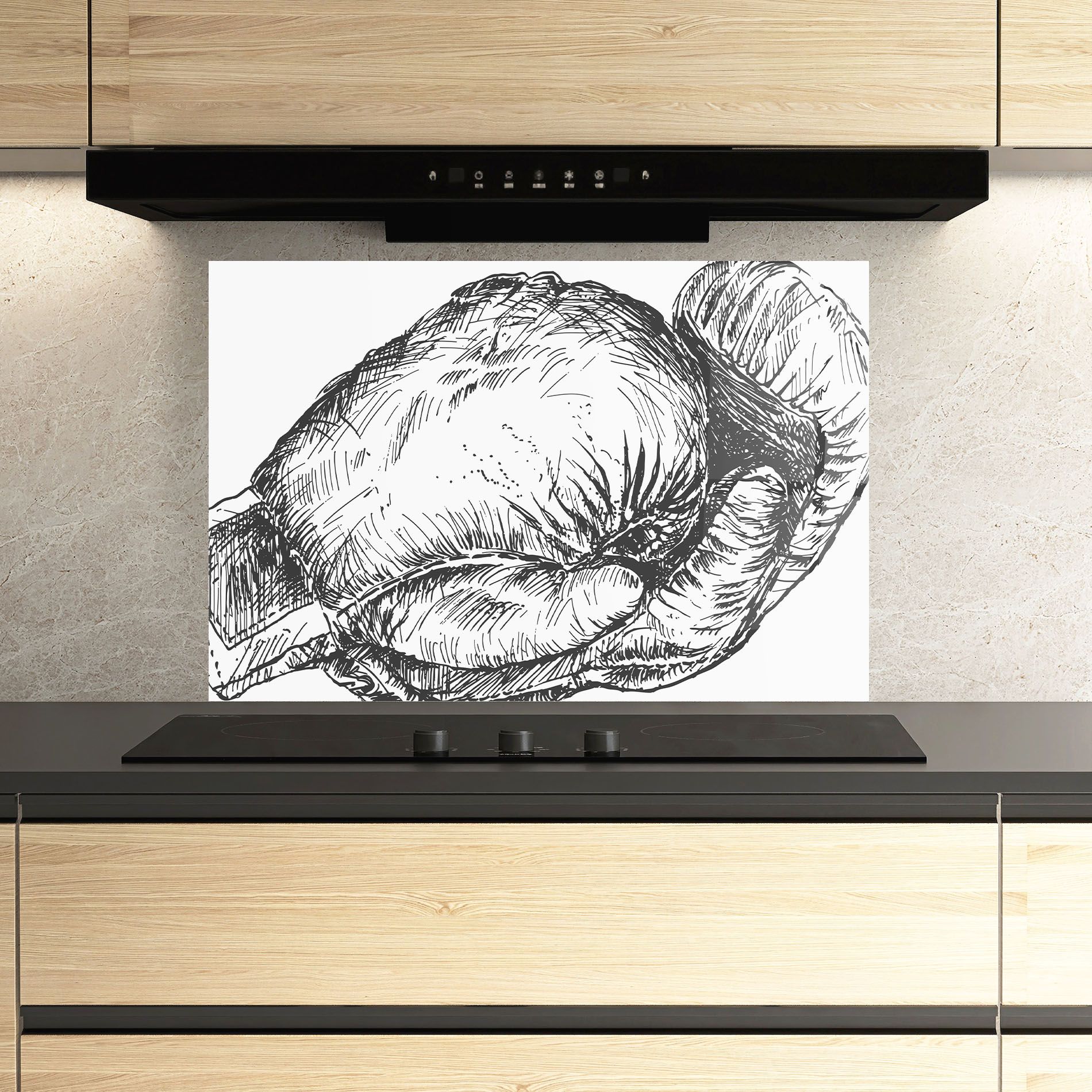 Grey Line Glove mockup 3