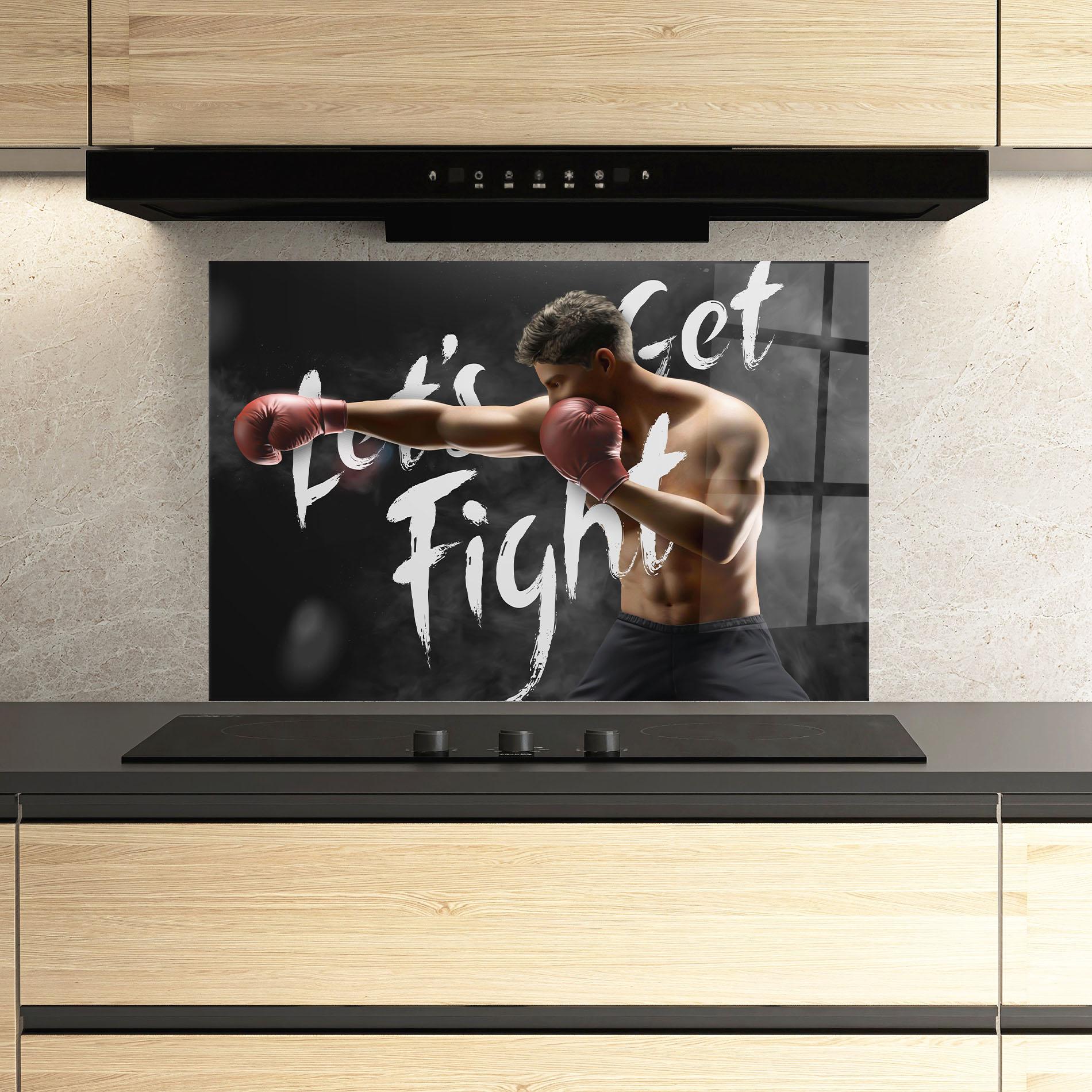 Panou Sticla Bucatarie Lets Get Fight mockup 3