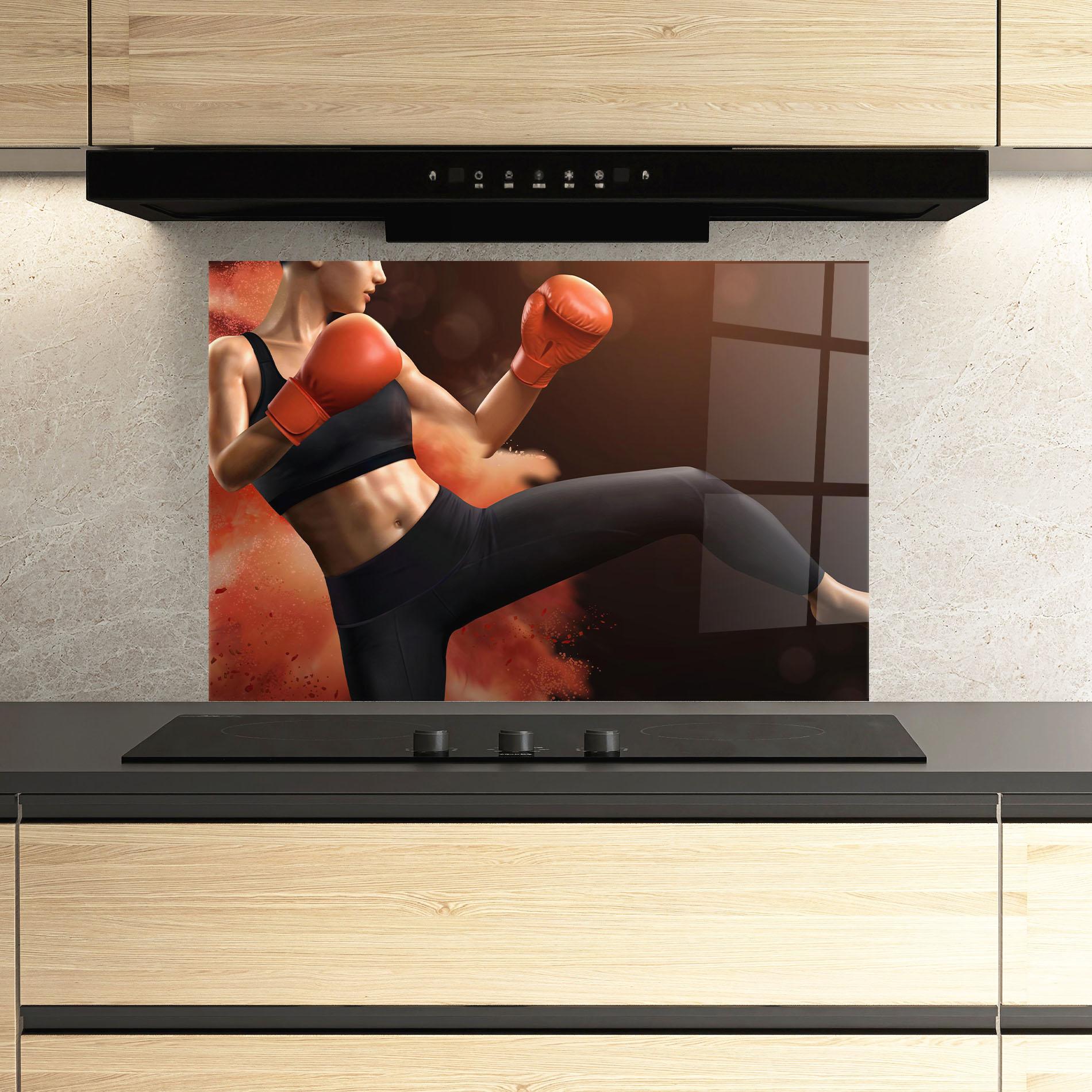 Panou Sticla Bucatarie Woman Box mockup 3