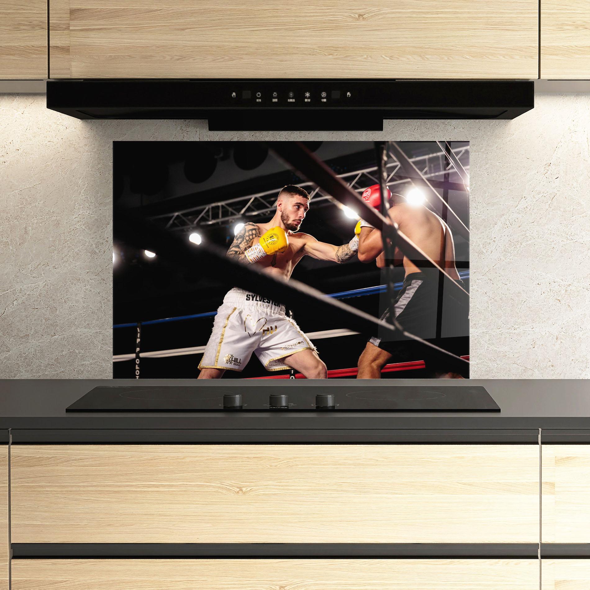 Panou Sticla Bucatarie Yellow Gloves mockup 3