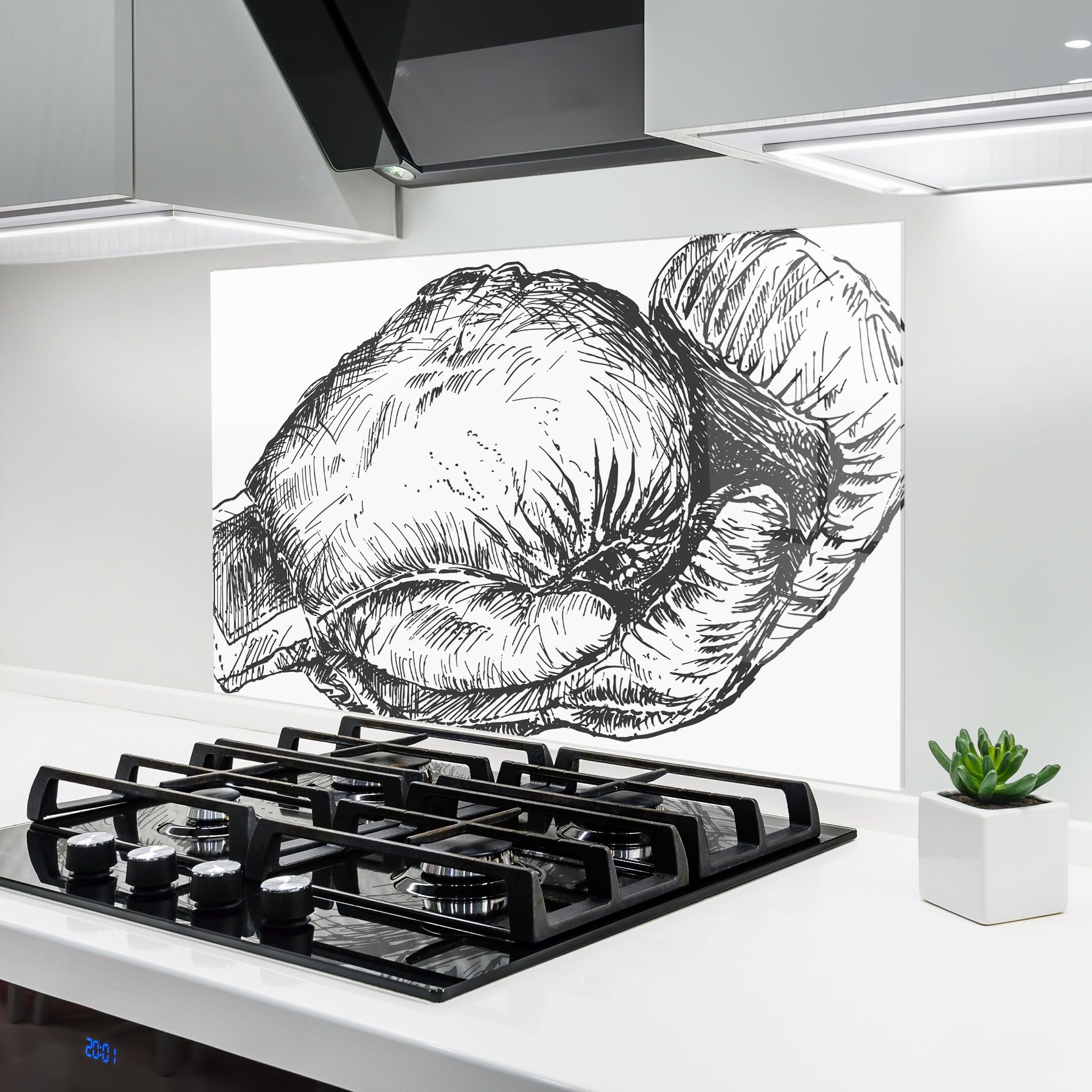 Grey Line Glove mockup 6