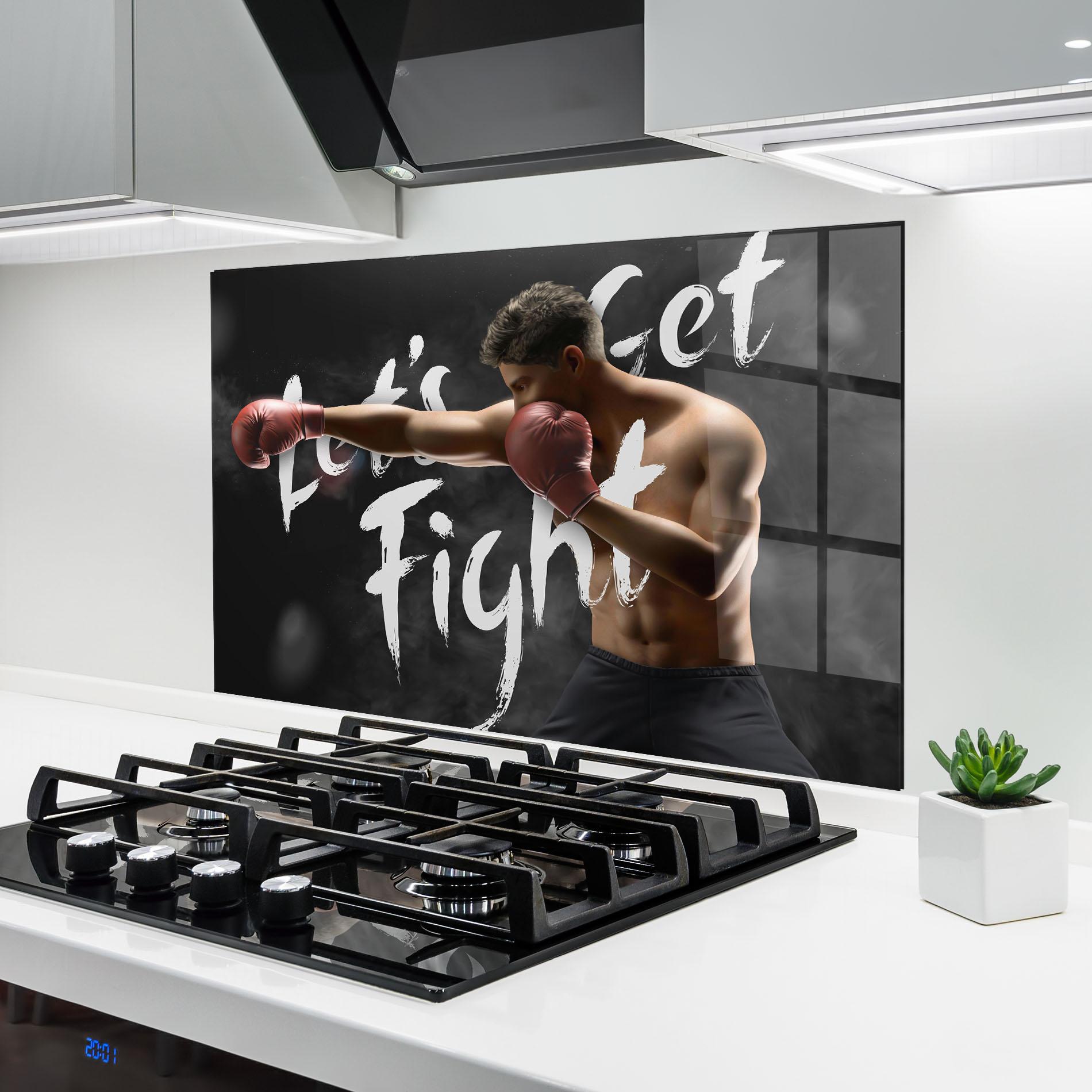 Panou Sticla Bucatarie Lets Get Fight mockup 6