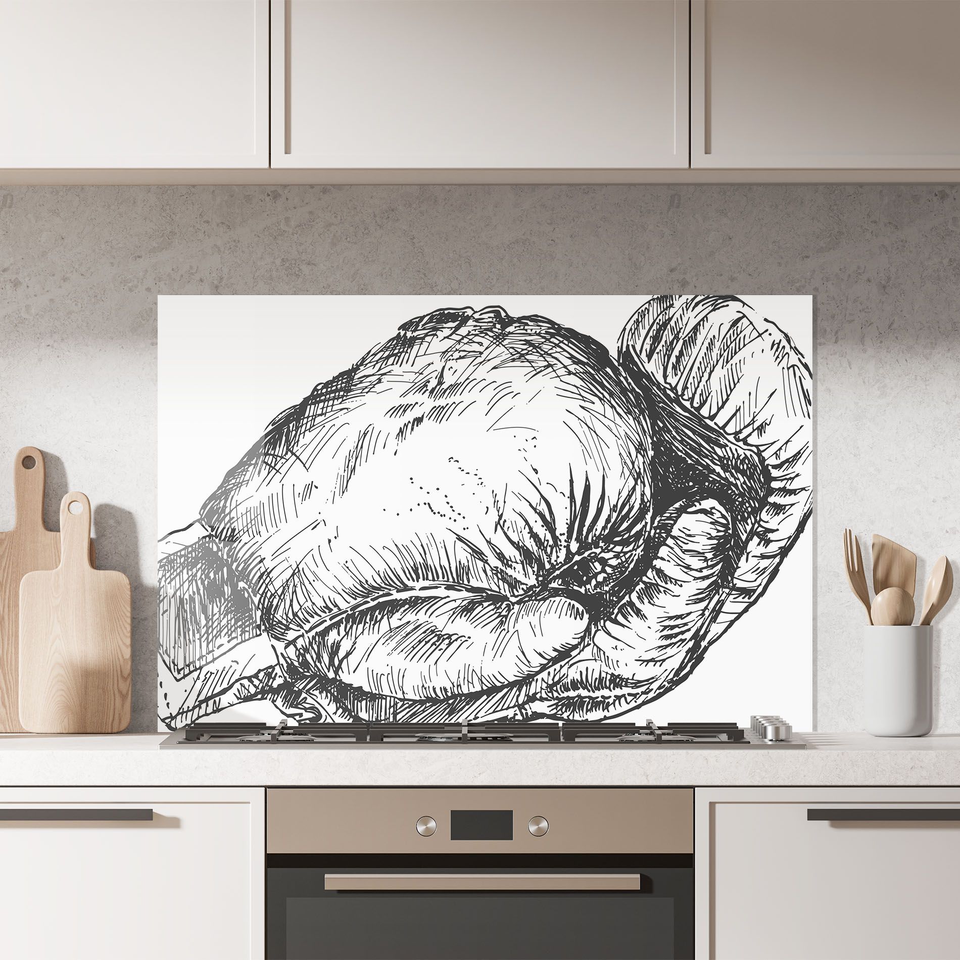 Grey Line Glove mockup 7