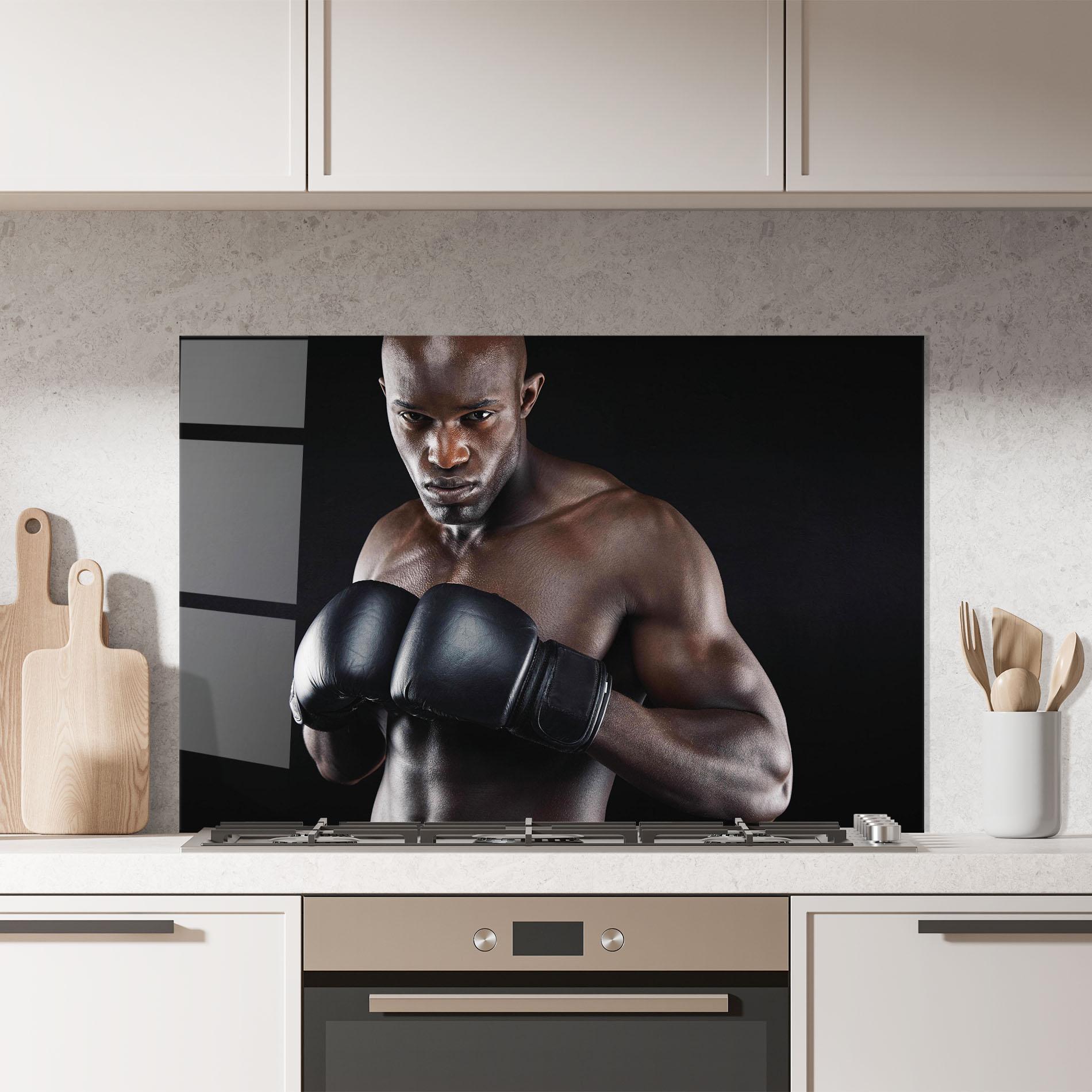 Panou Sticla Bucatarie Powerful Fighter mockup 7