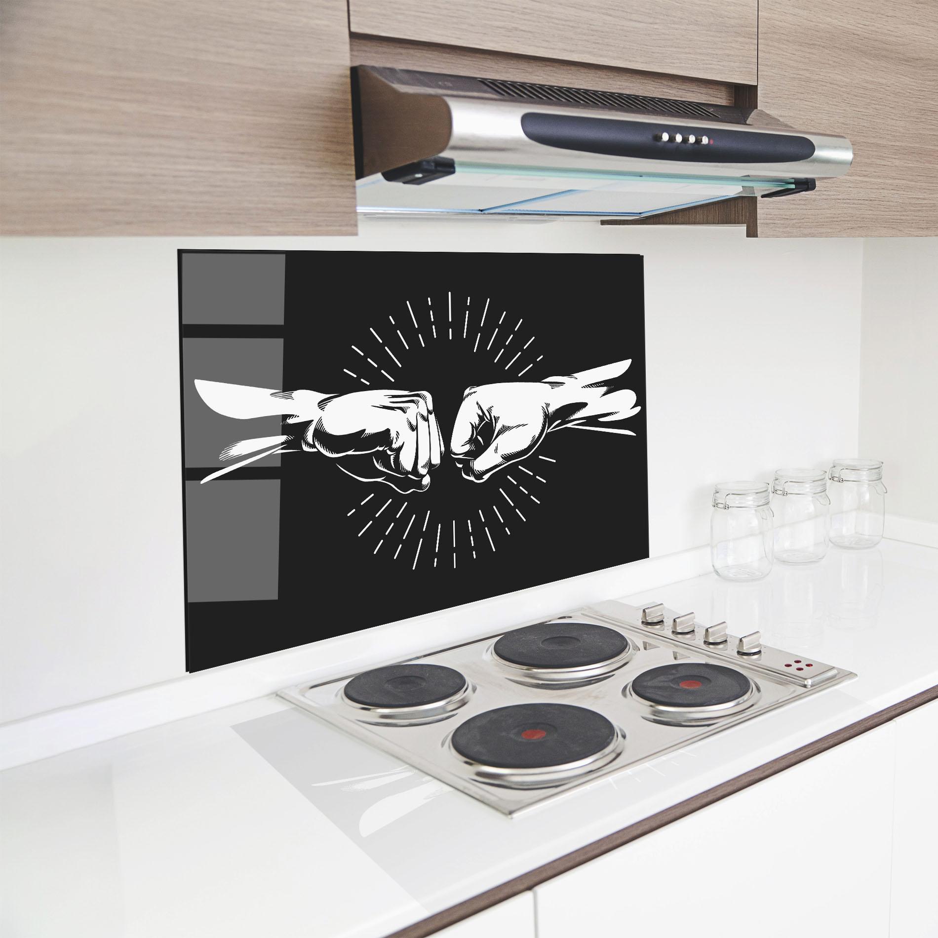 Panou Sticla Bucatarie Grey Handshake Box mockup 8