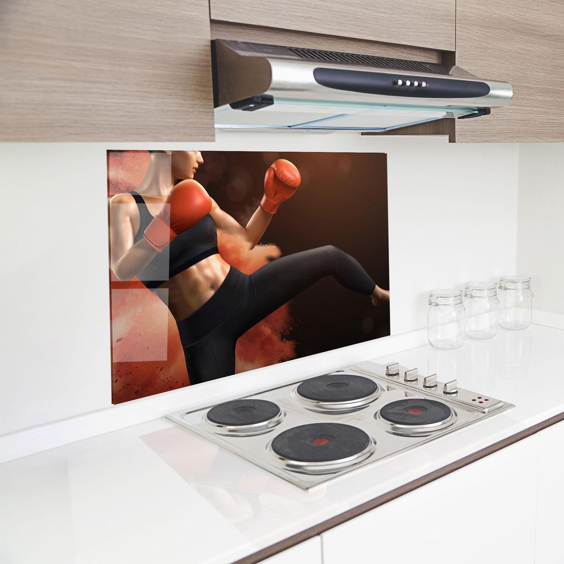 Panou Sticla Bucatarie Woman Box mockup 8