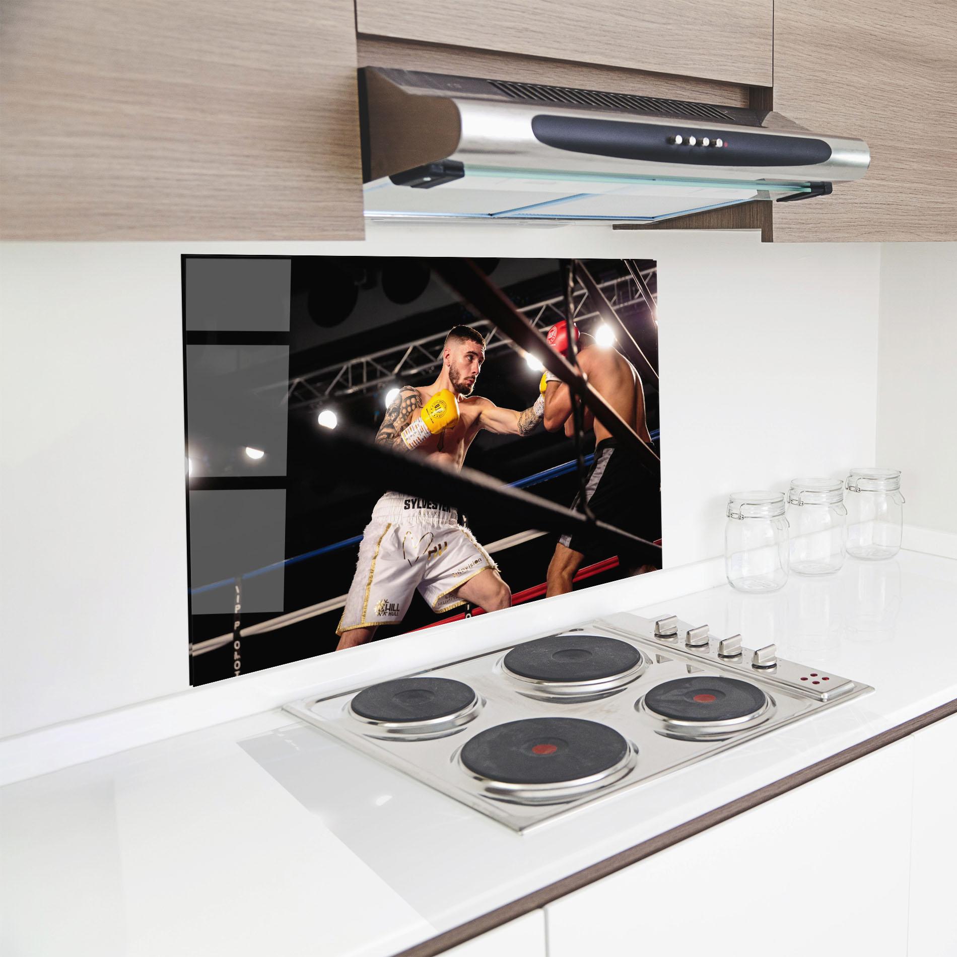 Panou Sticla Bucatarie Yellow Gloves mockup 8