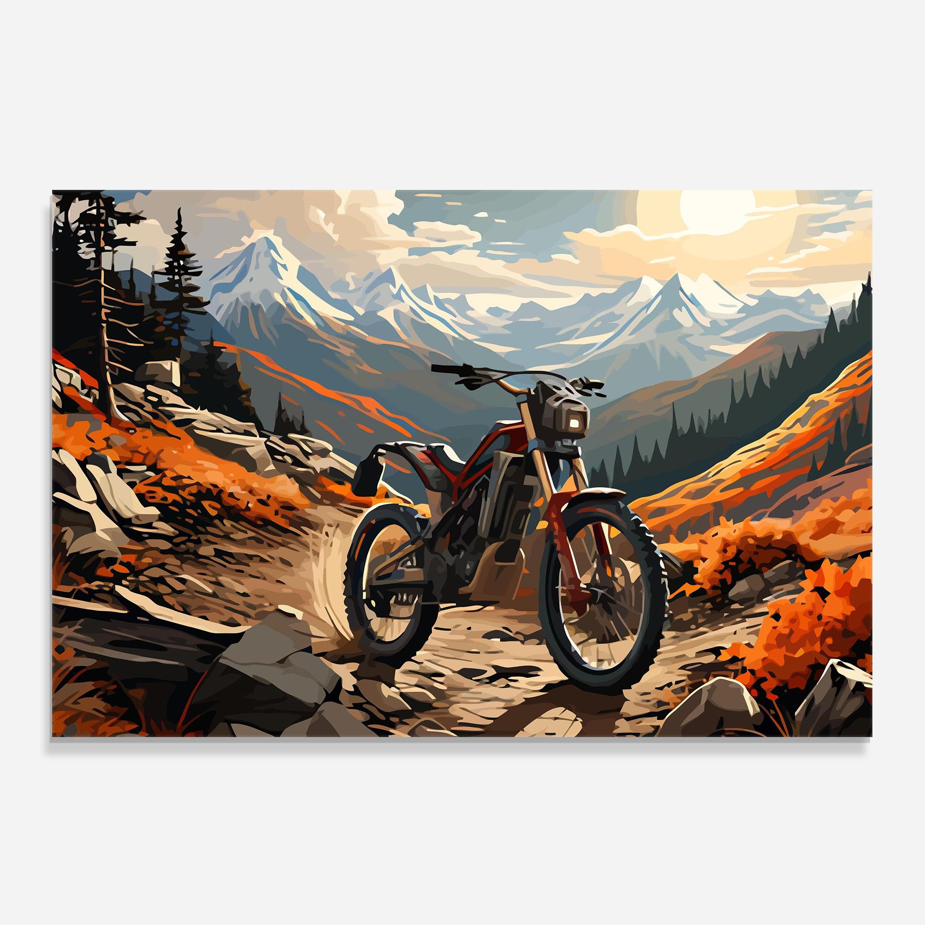 Panou Sticla Bucatarie Bike Mountain mockup 0