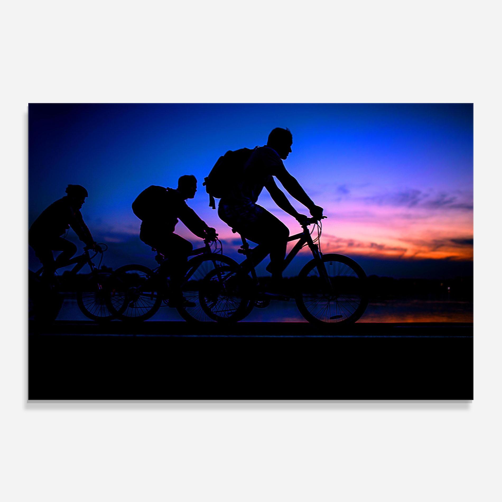 Panou Sticla Bucatarie Dark Blue Sky Shilouette mockup 0