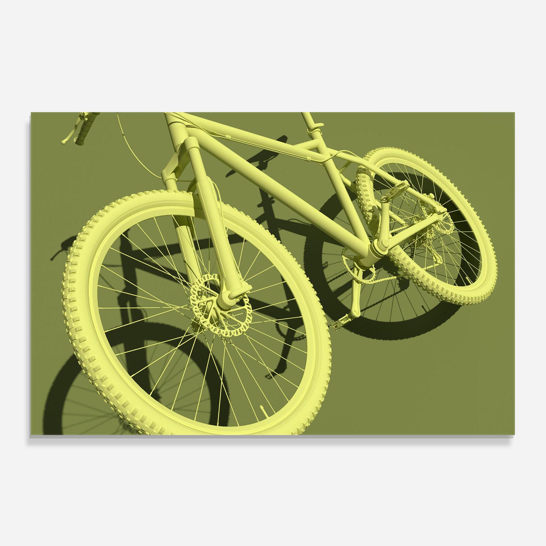 Panou Sticla Bucatarie Green 3d Bike mockup 0