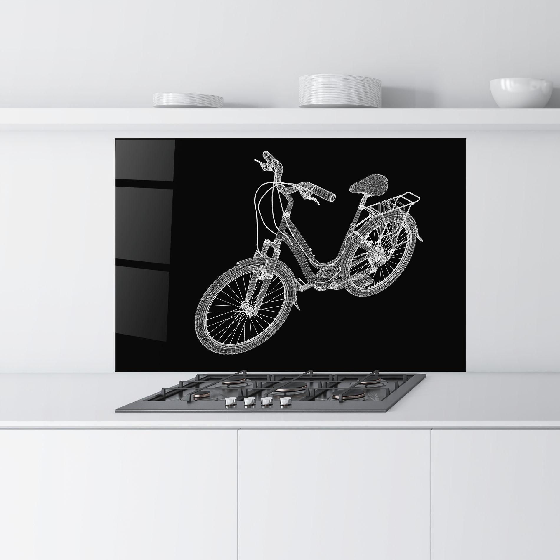 Panou Sticla Bucatarie Bicycle 3d Model mockup 9