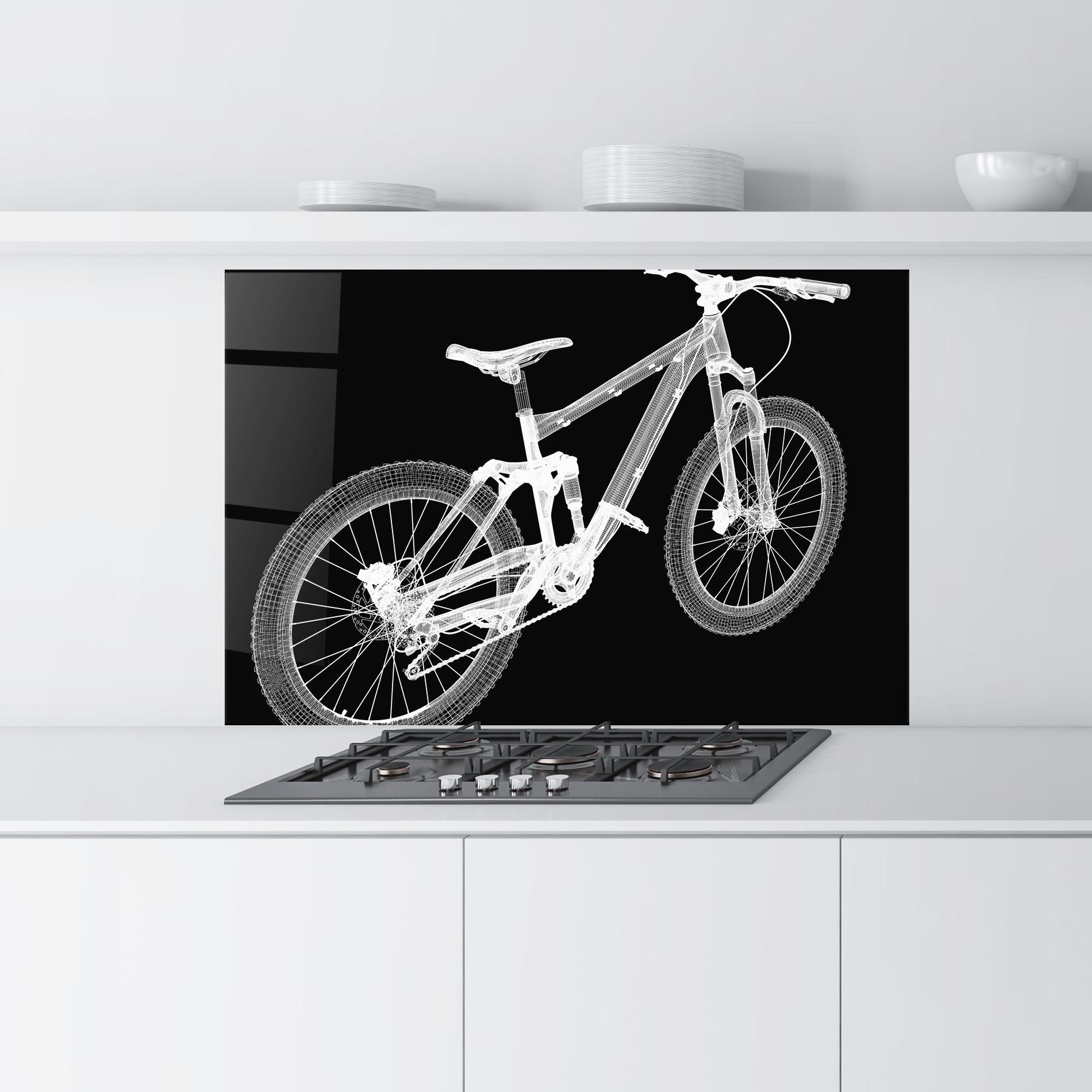 Panou Sticla Bucatarie Bike 3d Model mockup 9