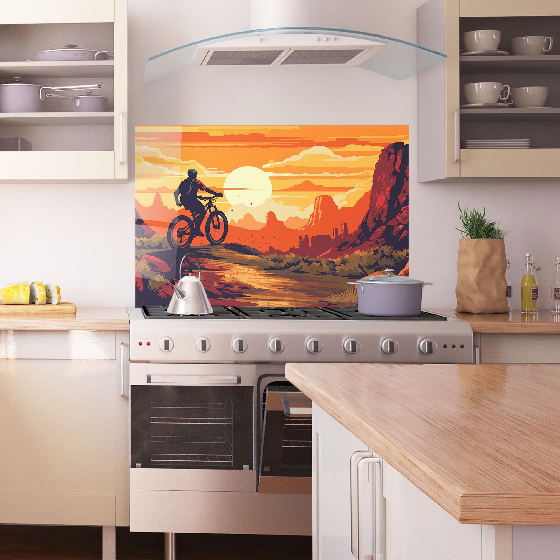 Panou Sticla Bucatarie Bike Mountain View mockup 1