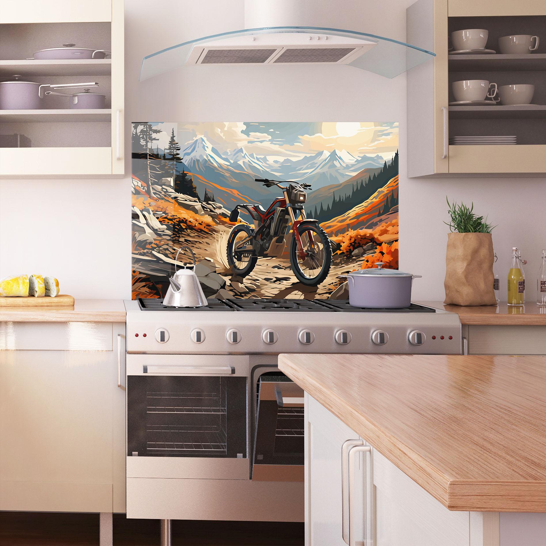 Panou Sticla Bucatarie Bike Mountain mockup 1