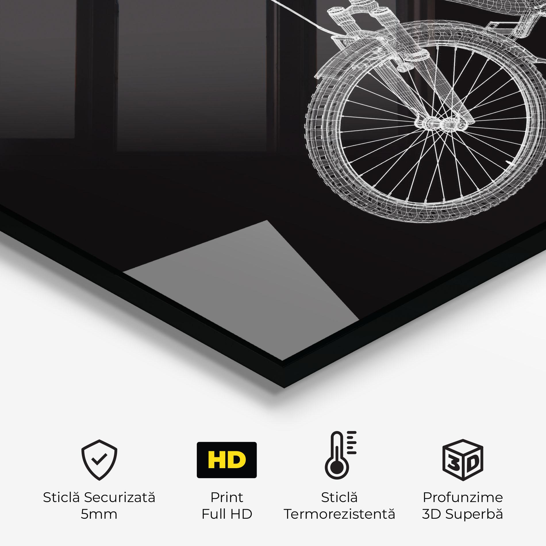 Panou Sticla Bucatarie Bicycle 3d Model mockup 2