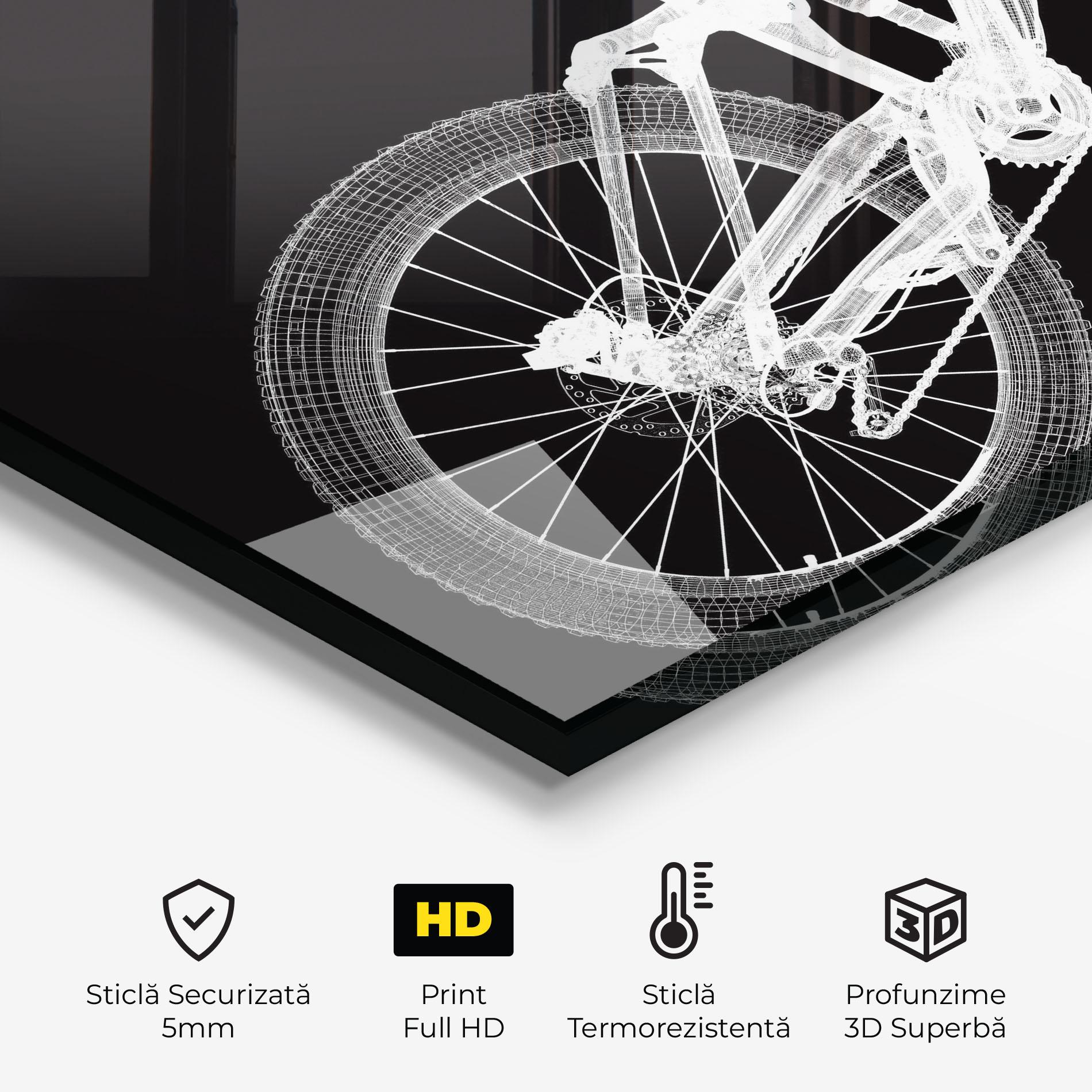 Panou Sticla Bucatarie Bike 3d Model mockup 2