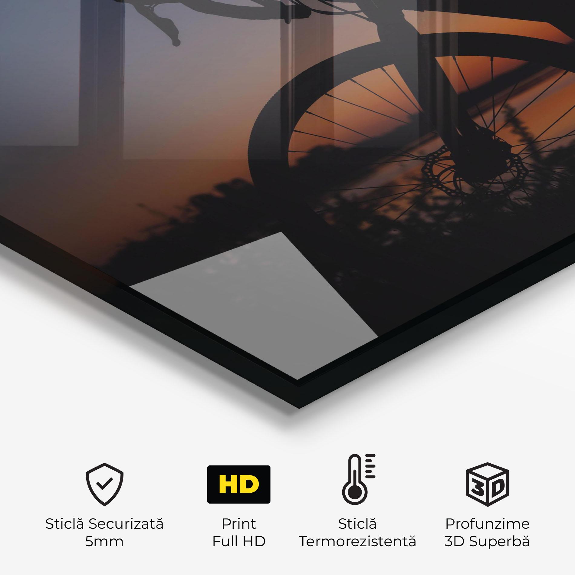 Panou Sticla Bucatarie Bike Near Lake mockup 2