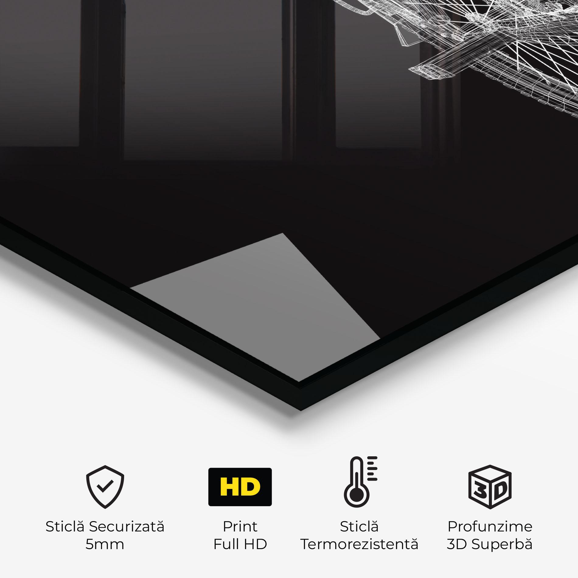 Panou Sticla Bucatarie Bike Wire Model 3d mockup 2