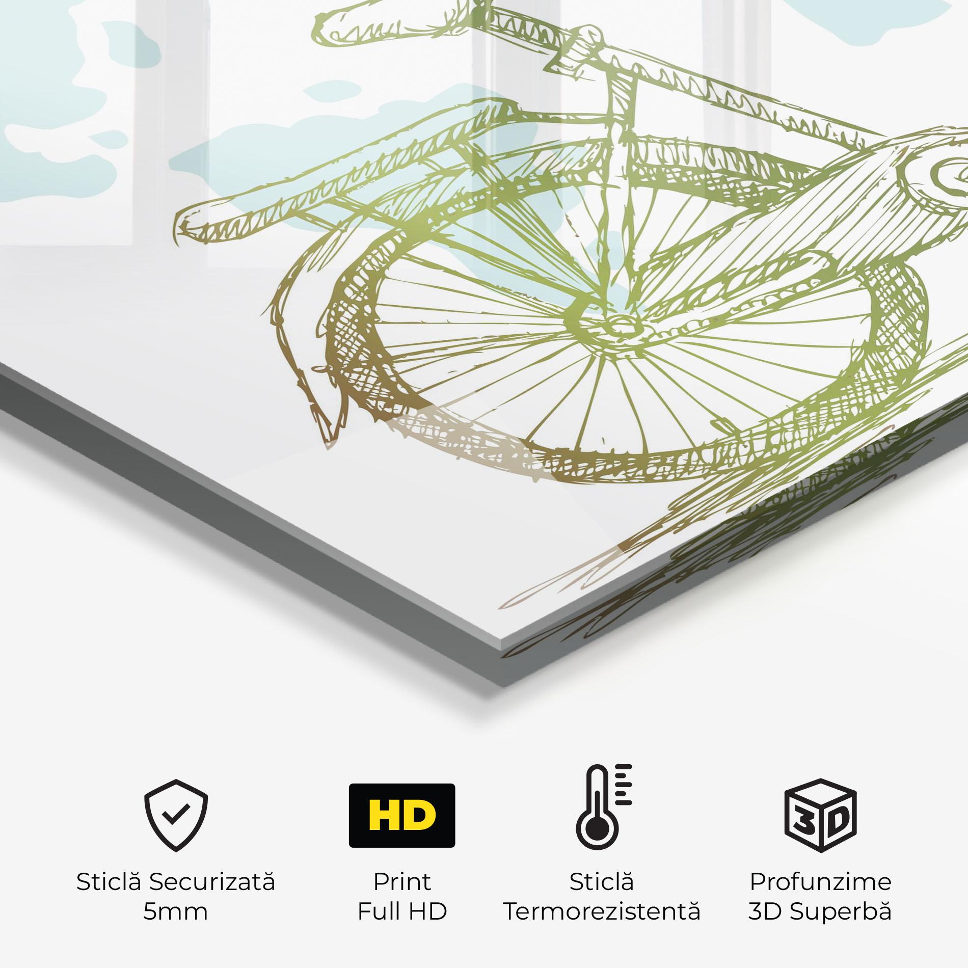 Panou Sticla Bucatarie Green Bike Line mockup 2