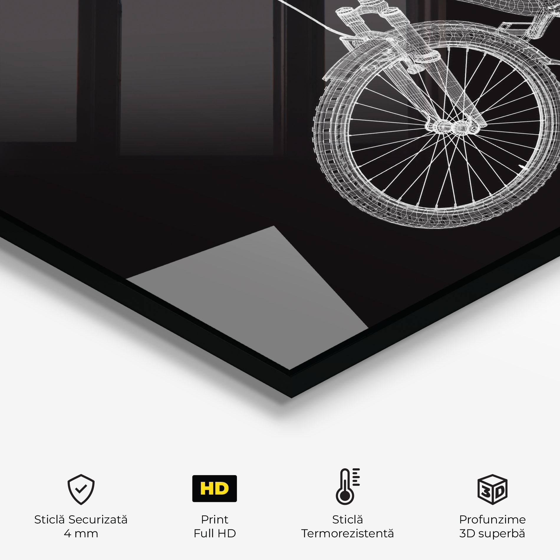 Panou Sticla Bucatarie Bicycle 3d Model mockup 2