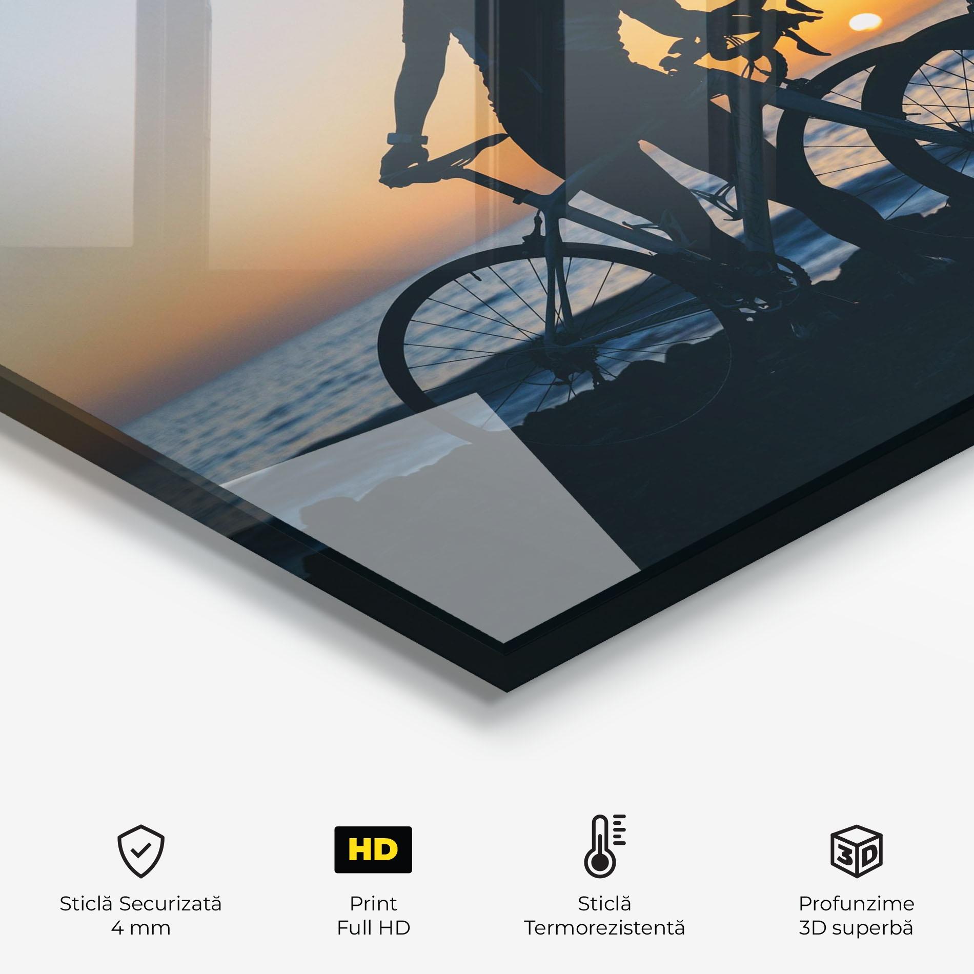 Panou Sticla Bucatarie Bike Couple Kissing mockup 2