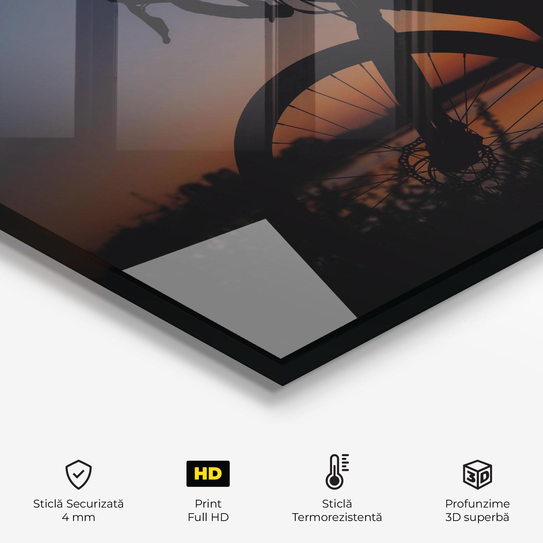 Panou Sticla Bucatarie Bike Near Lake mockup 2